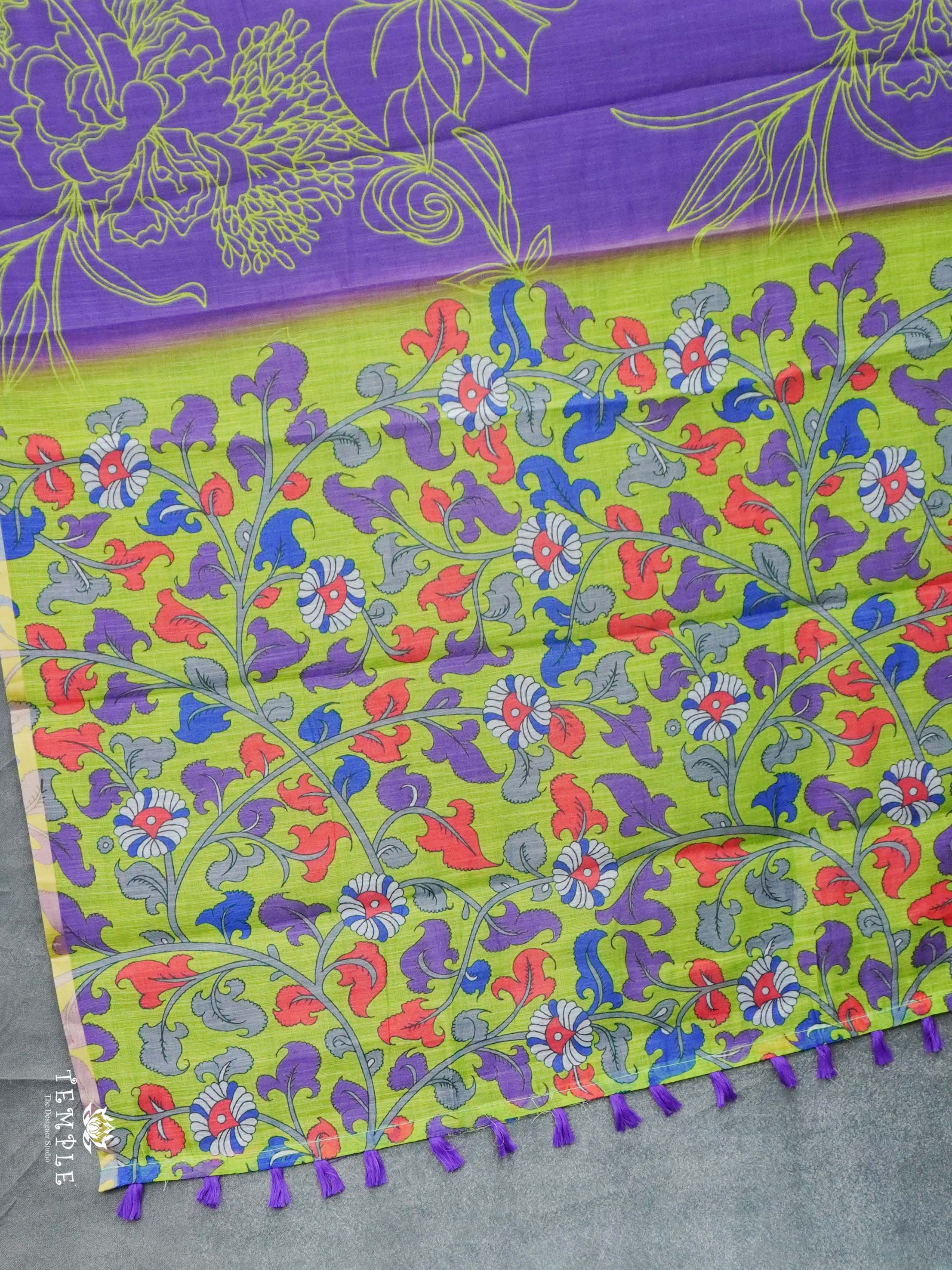 Printed Chanderi Cotton Saree | TTDS2281