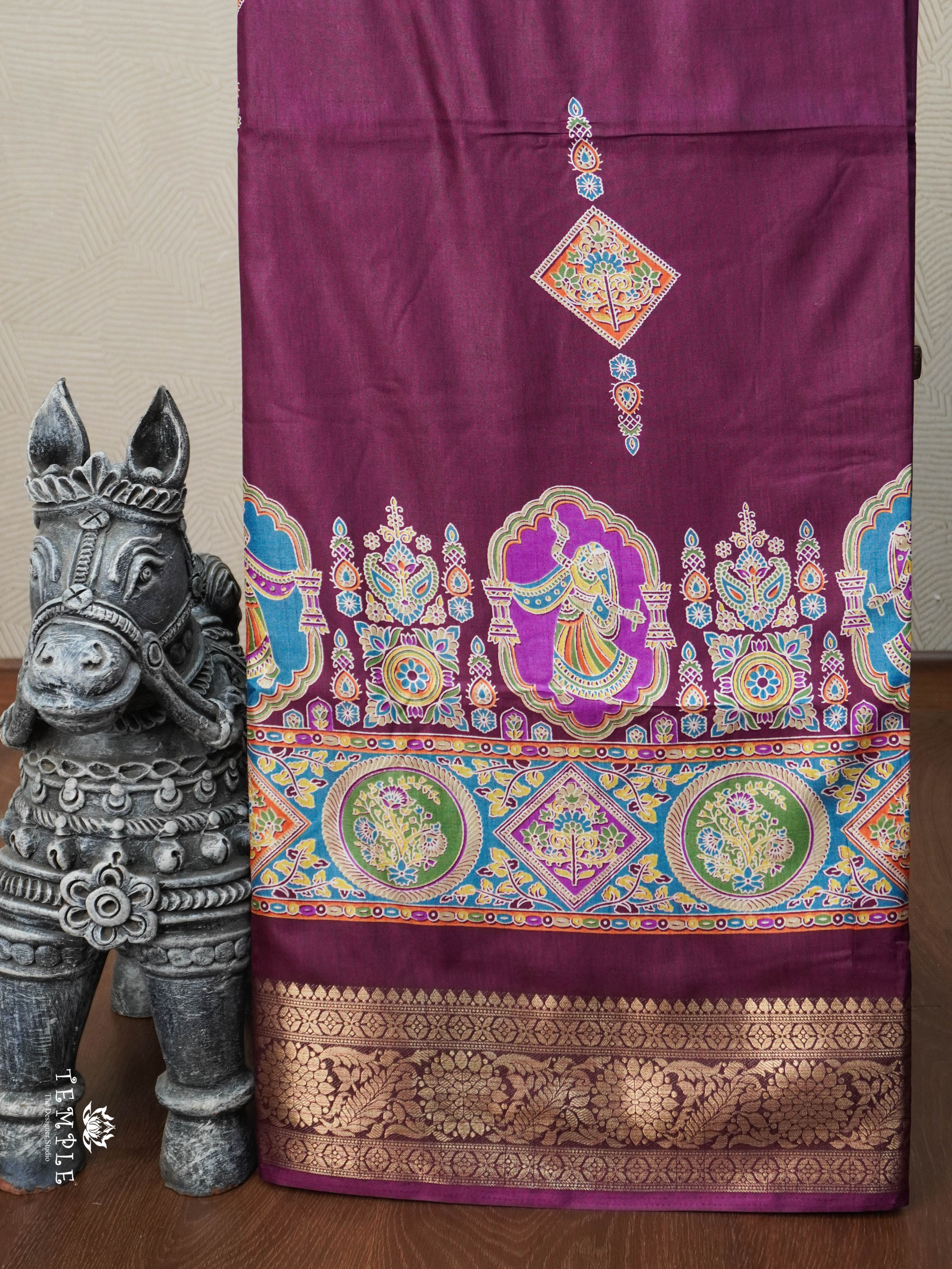 Printed Pashmina Touch Saree | TTDS2780