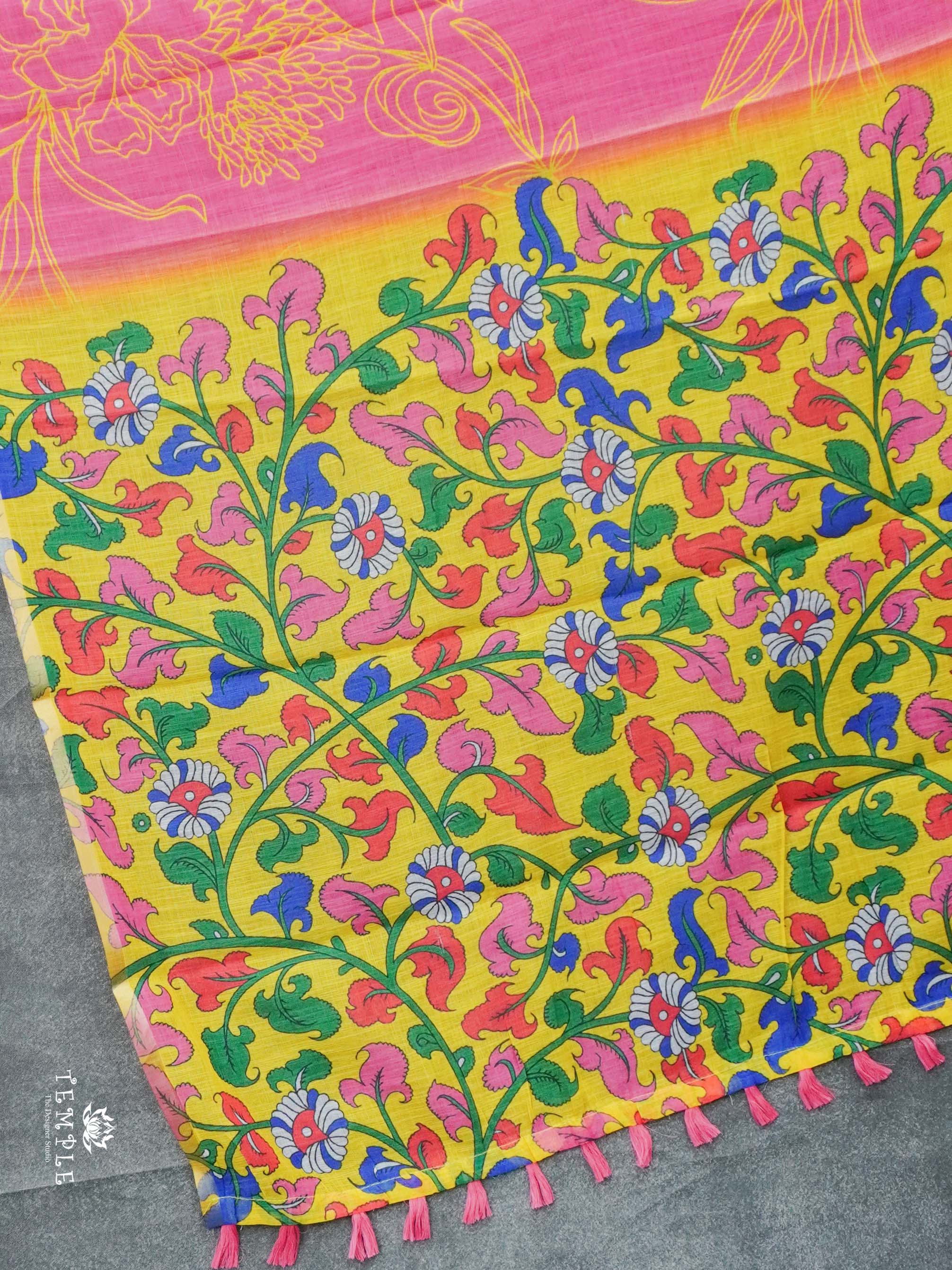 Printed Chanderi Cotton Saree | TTDS2281