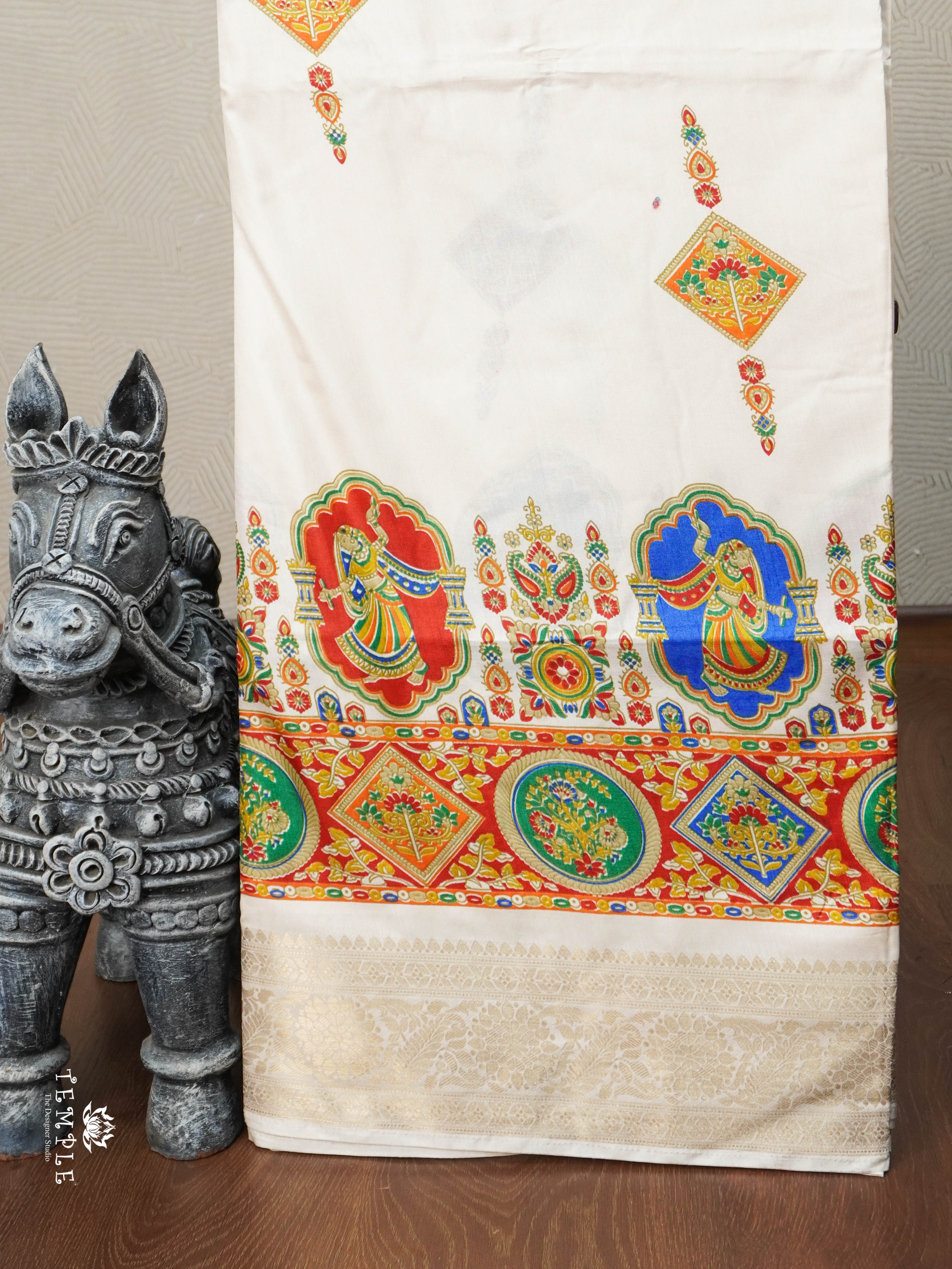 Printed Pashmina Touch Saree | TTDS2780