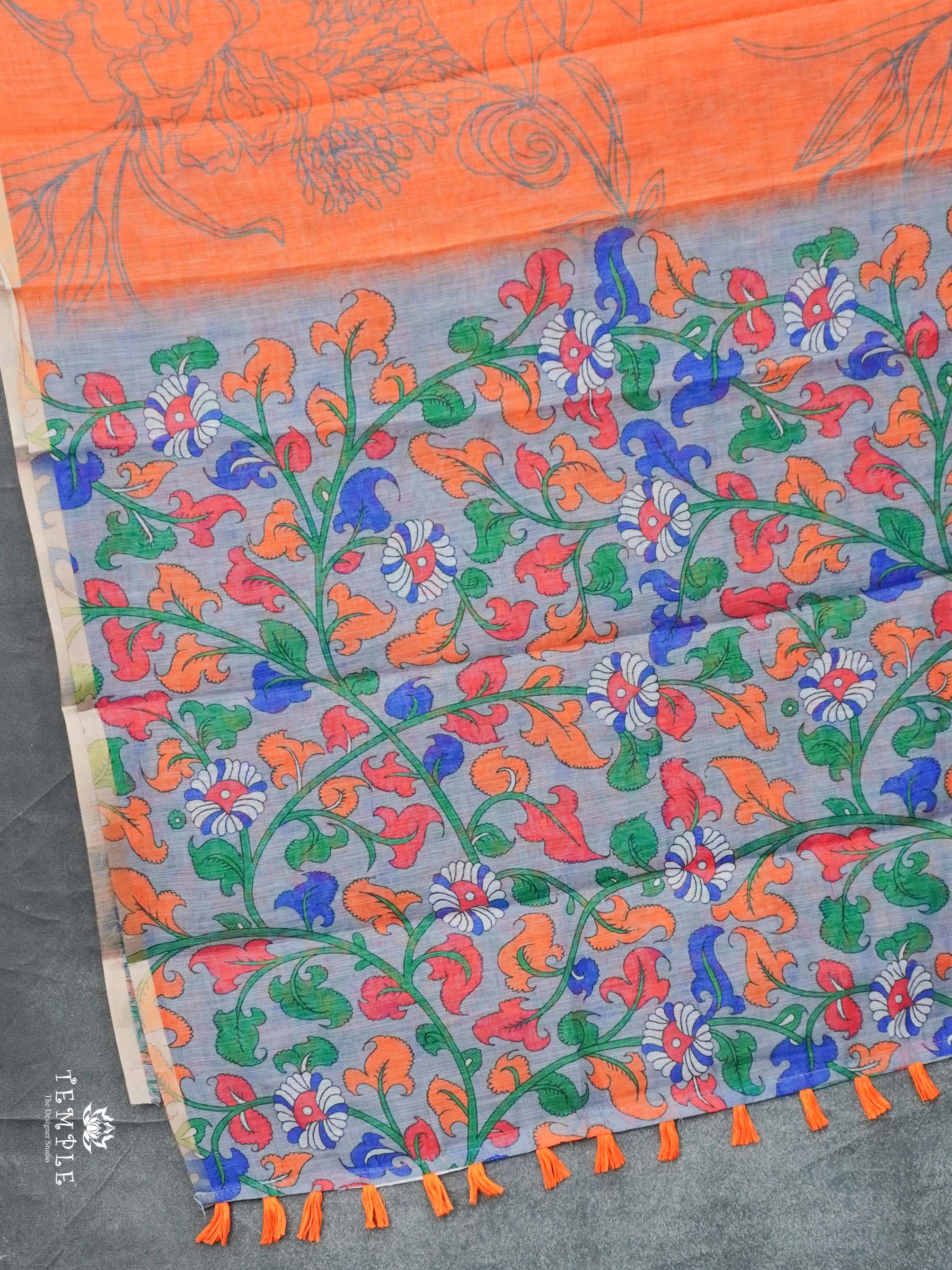 Printed Chanderi Cotton Saree | TTDS2281