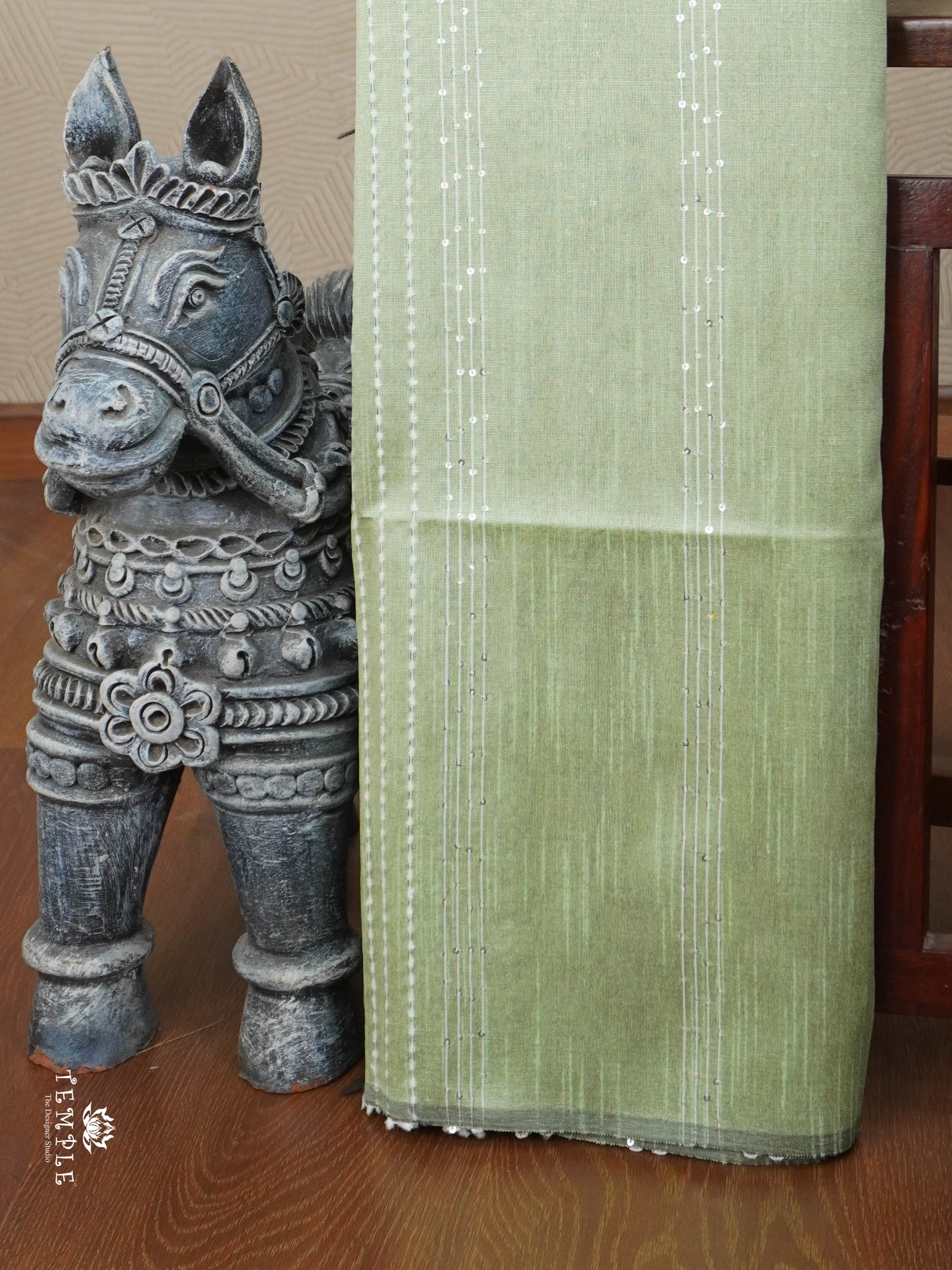 Raw Silk Saree with sequins Work | TTDS2100