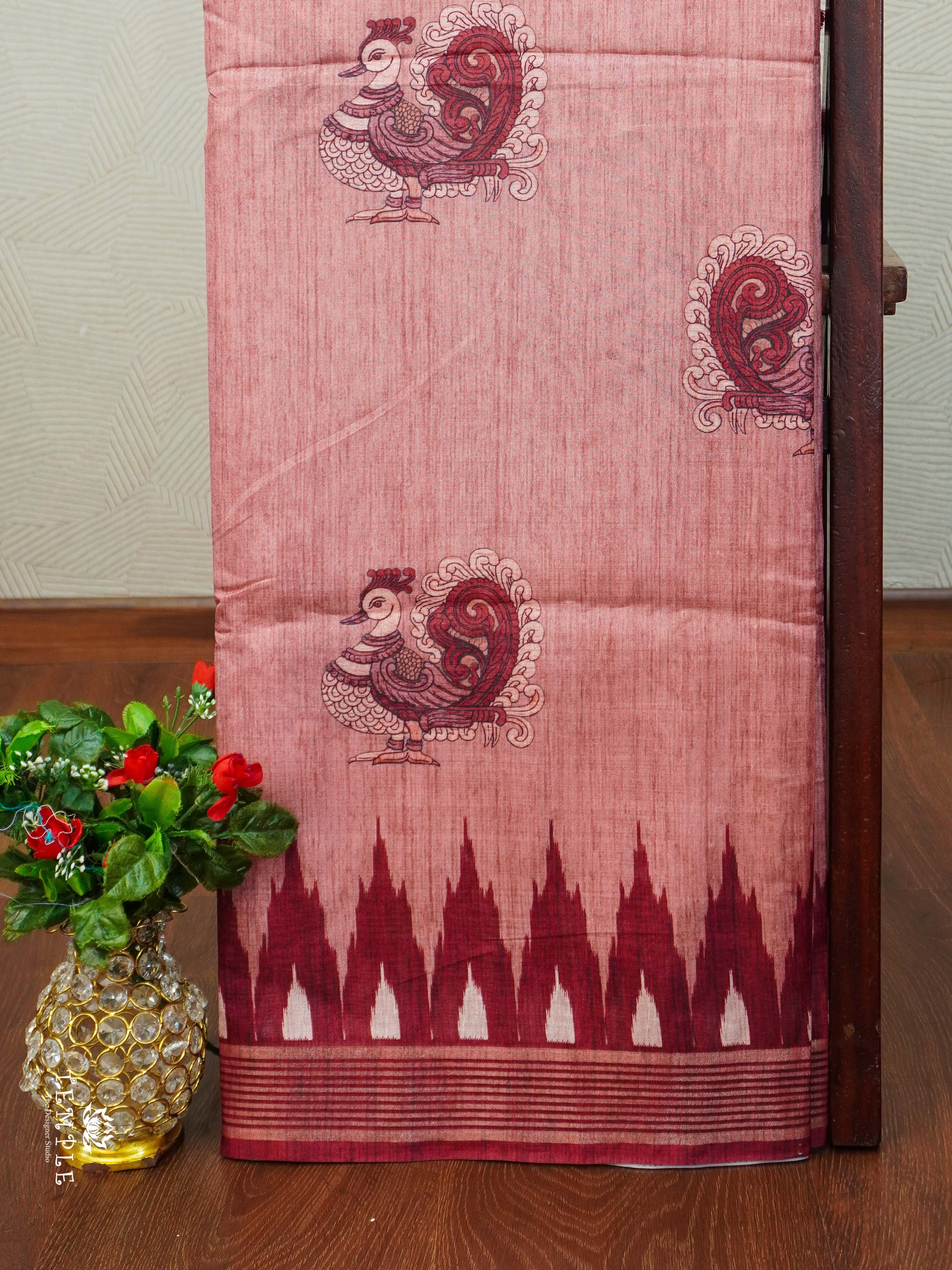 Matka Silk Saree with Peacock prints | TTDS2219