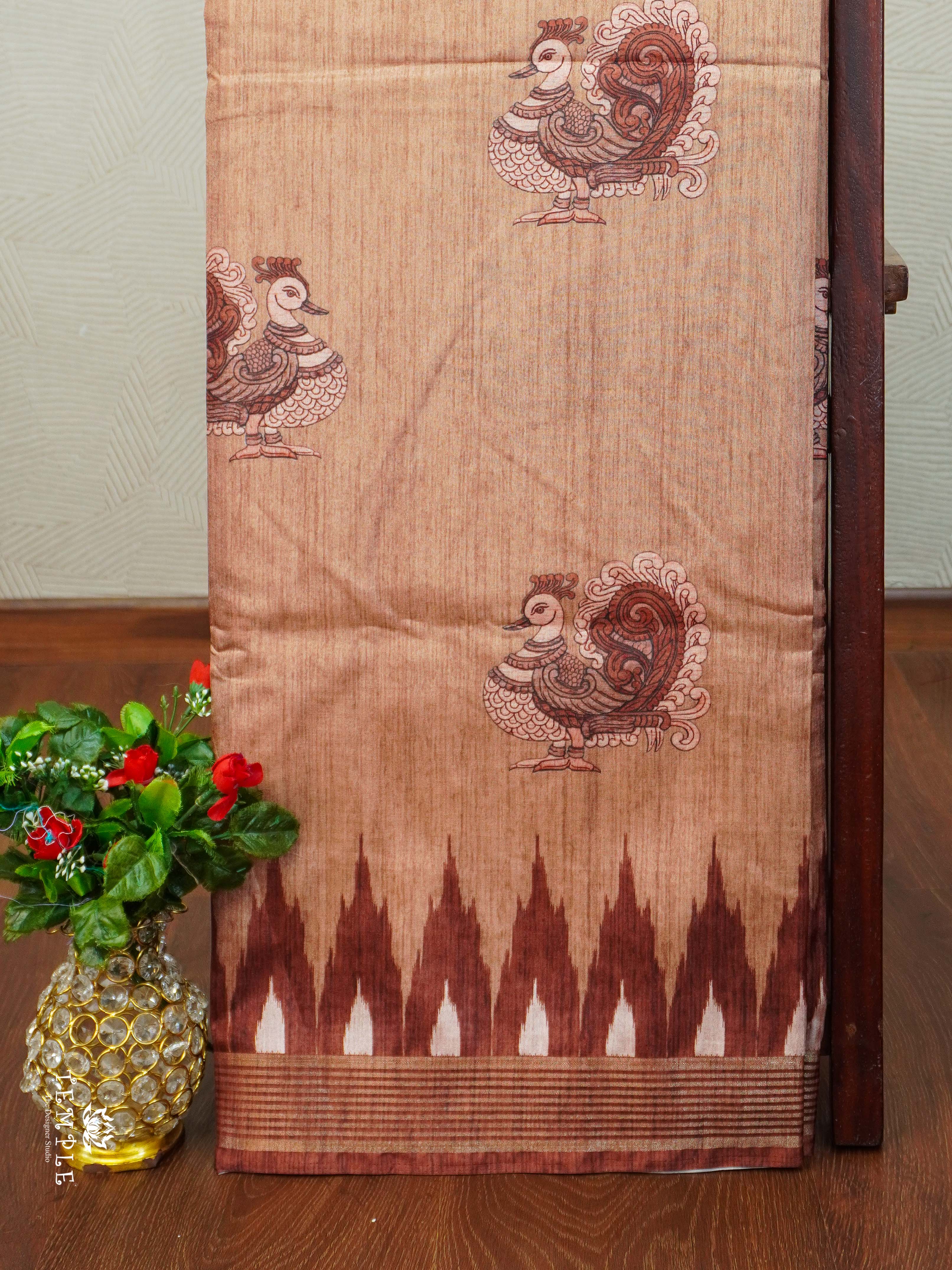 Matka Silk Saree with Peacock prints | TTDS2219