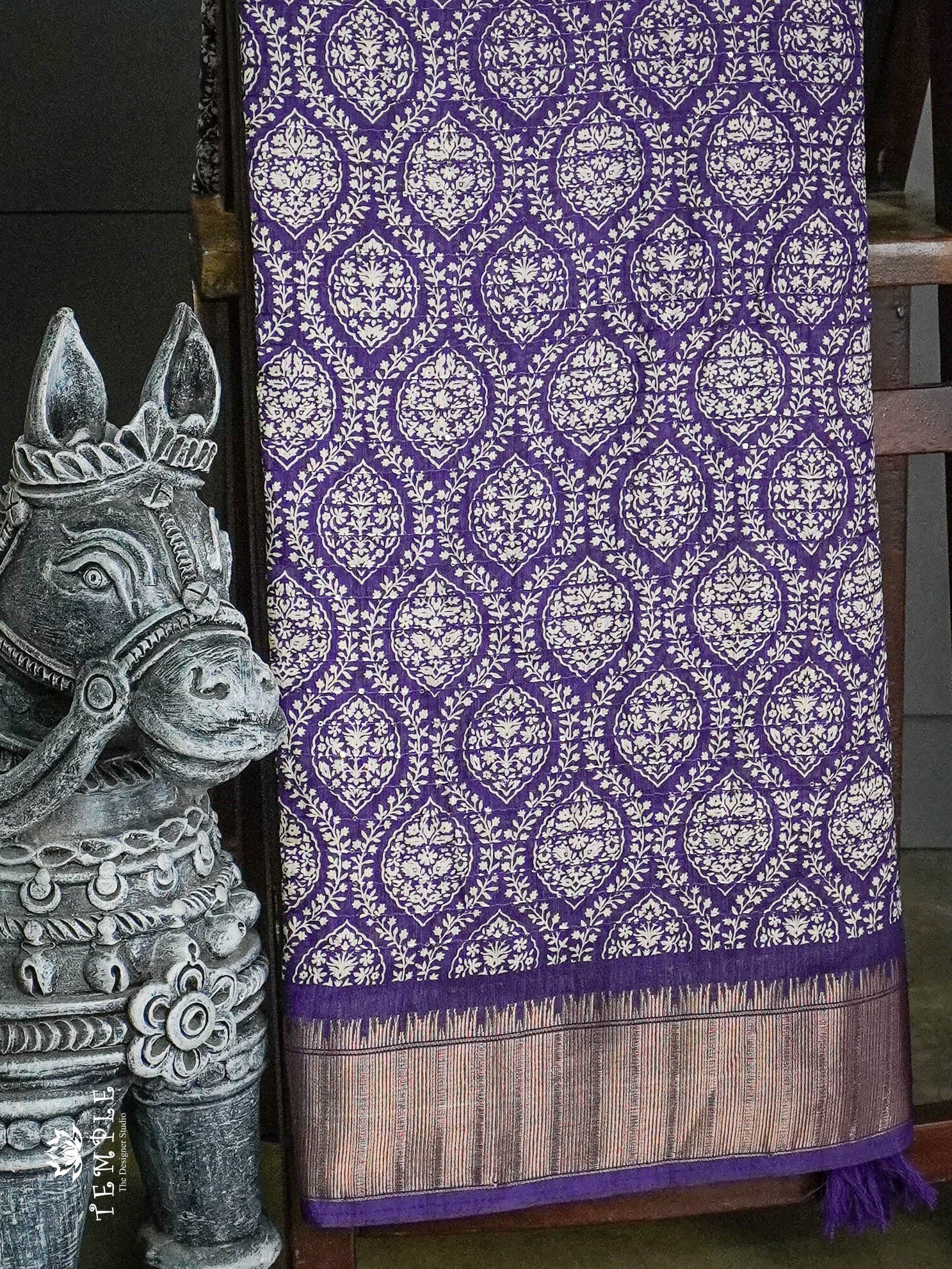 Art Silk Saree with ( Sequins design  )  |  TTDS655