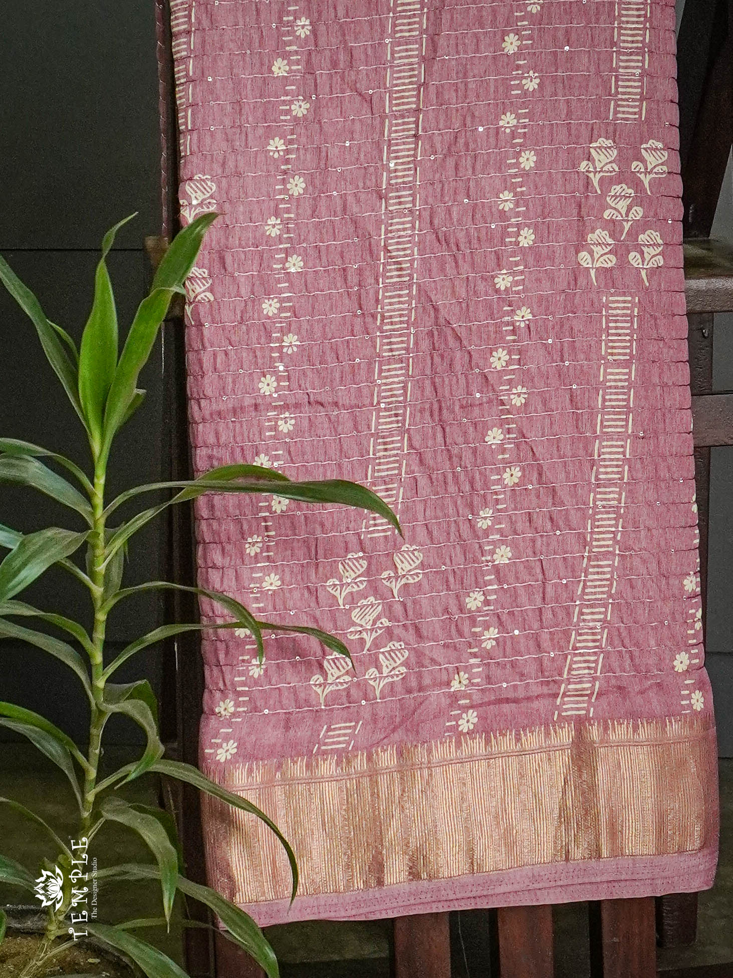 Art Silk Saree with ( Sequins design  )  |  TTDS658