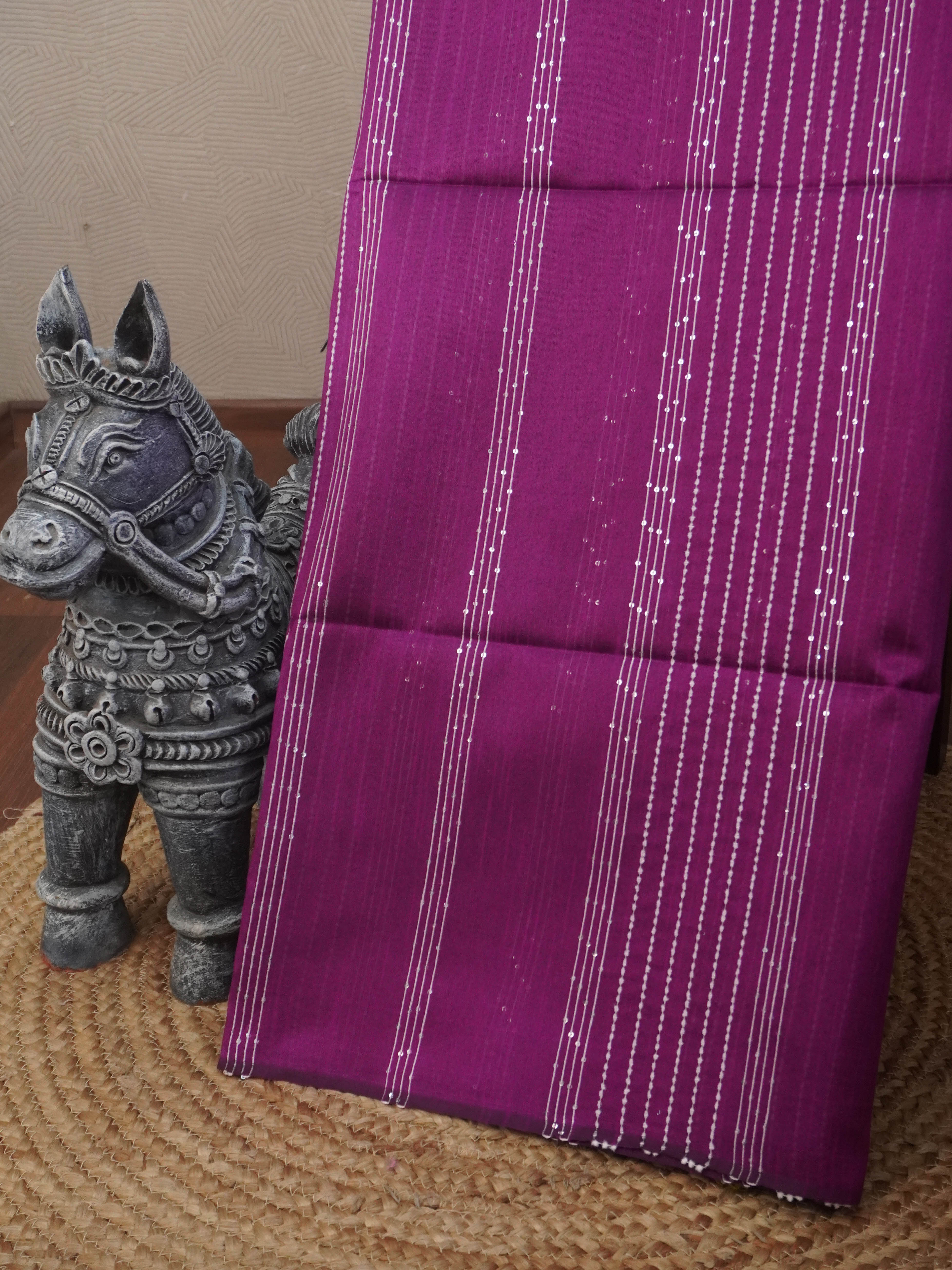 Raw Silk Saree with sequins Work | TTDS2100
