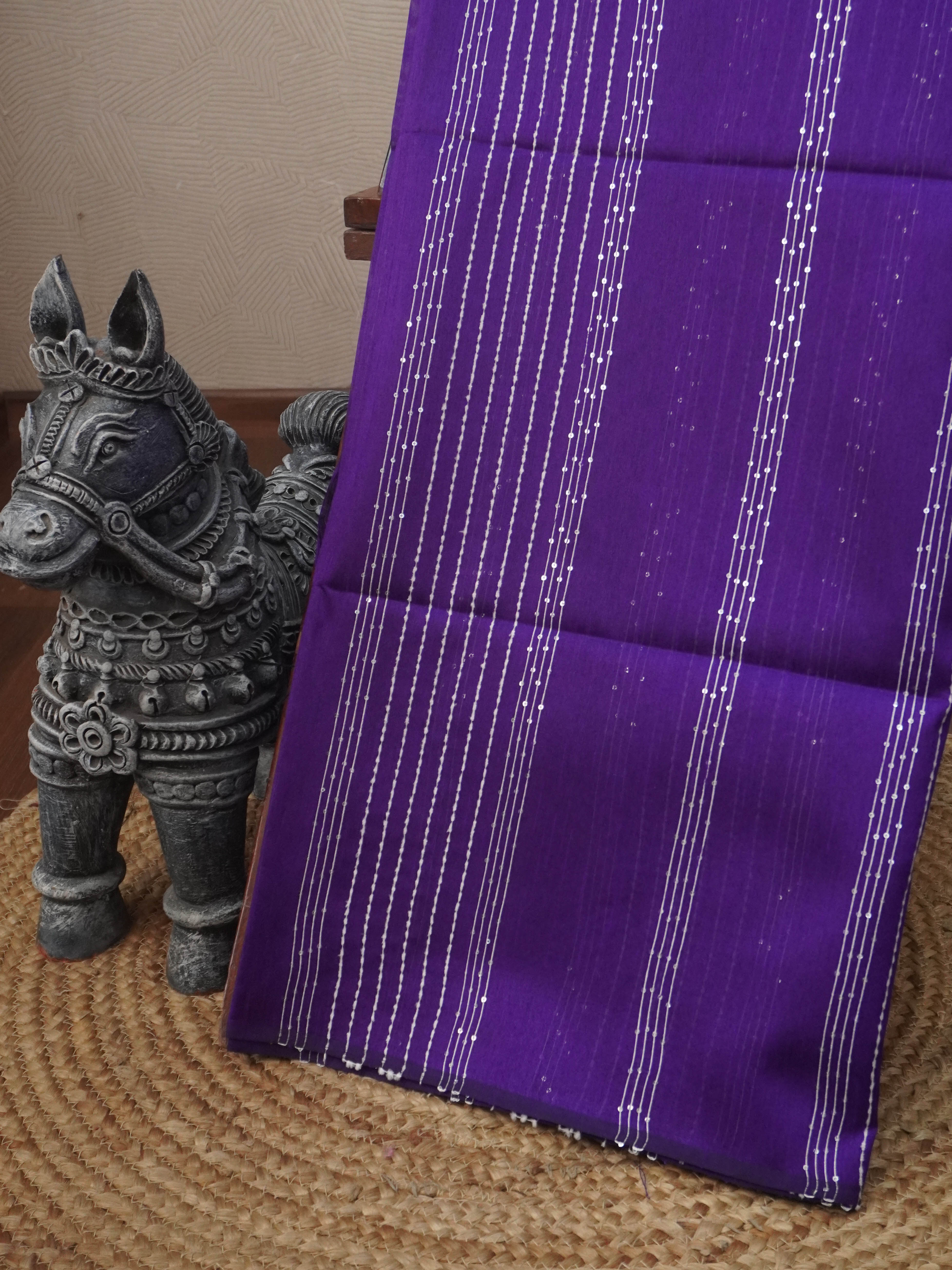 Raw Silk Saree with sequins Work | TTDS2100