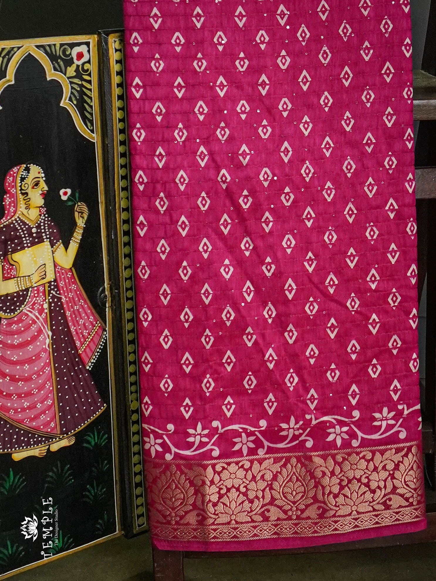 Art Silk Saree with ( Sequins design  )  |  TTDS664