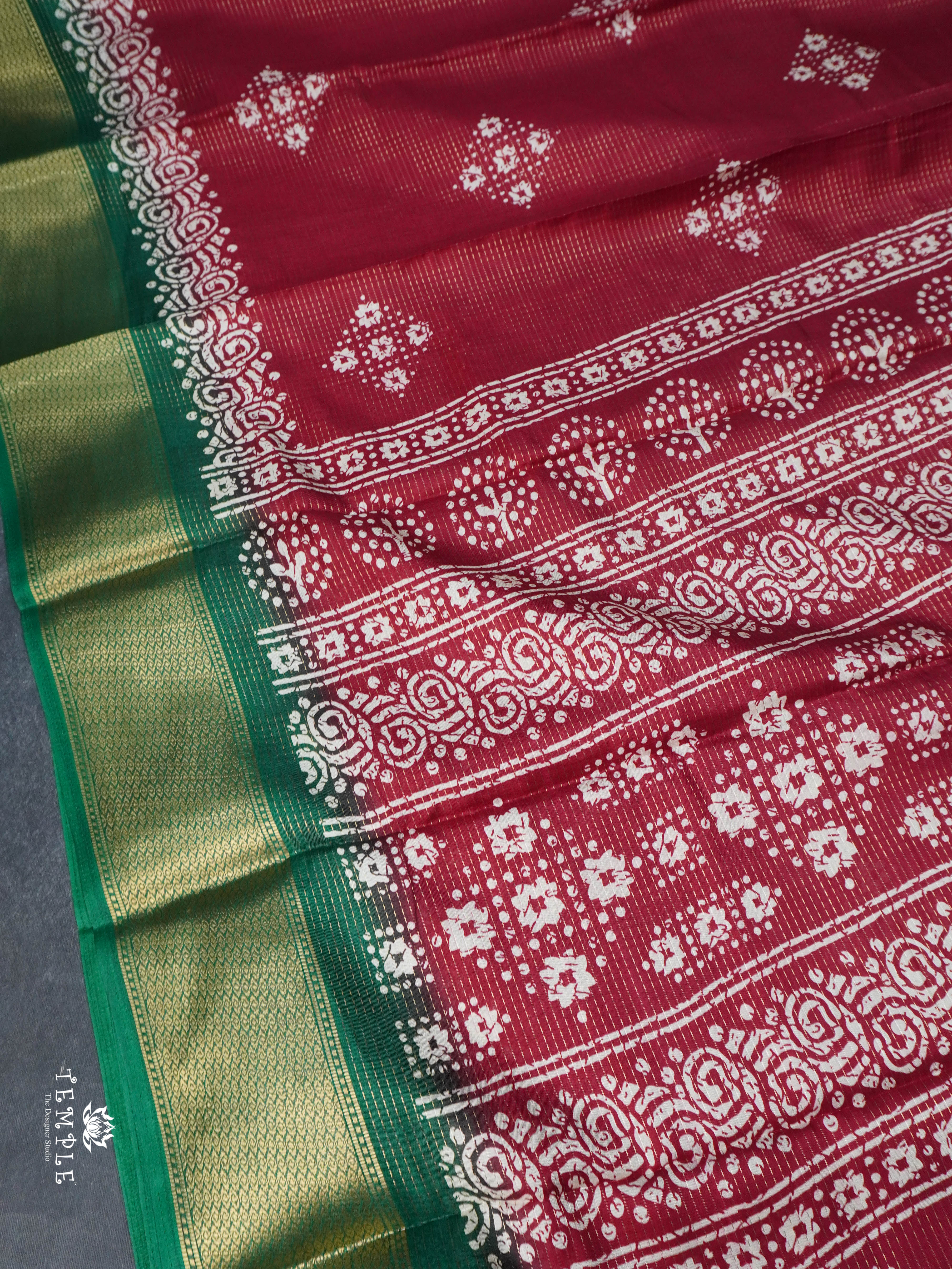 Printed Vaira Oosi Dola Saree | TTDS1822