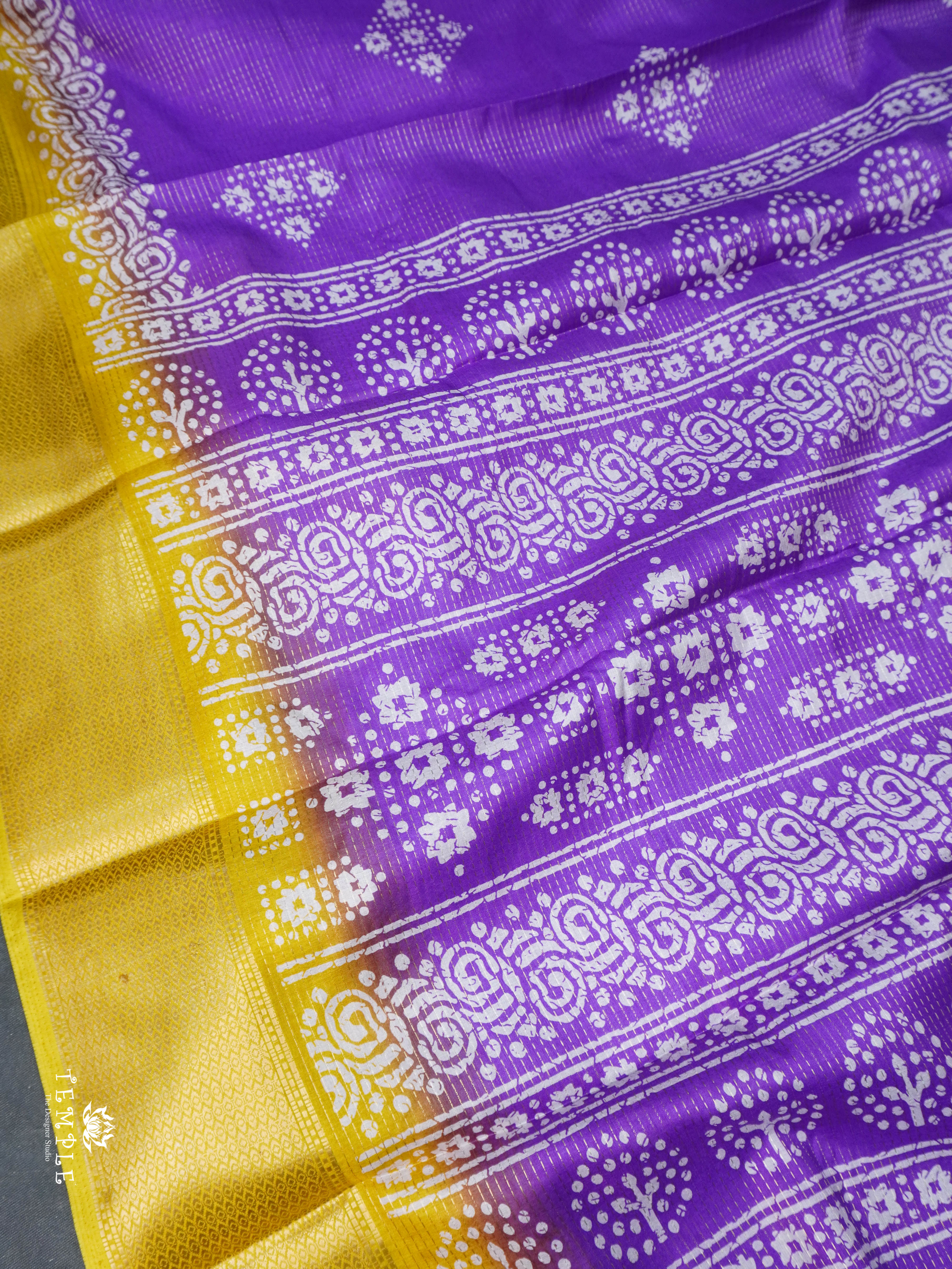 Printed Vaira Oosi Dola Saree | TTDS1822