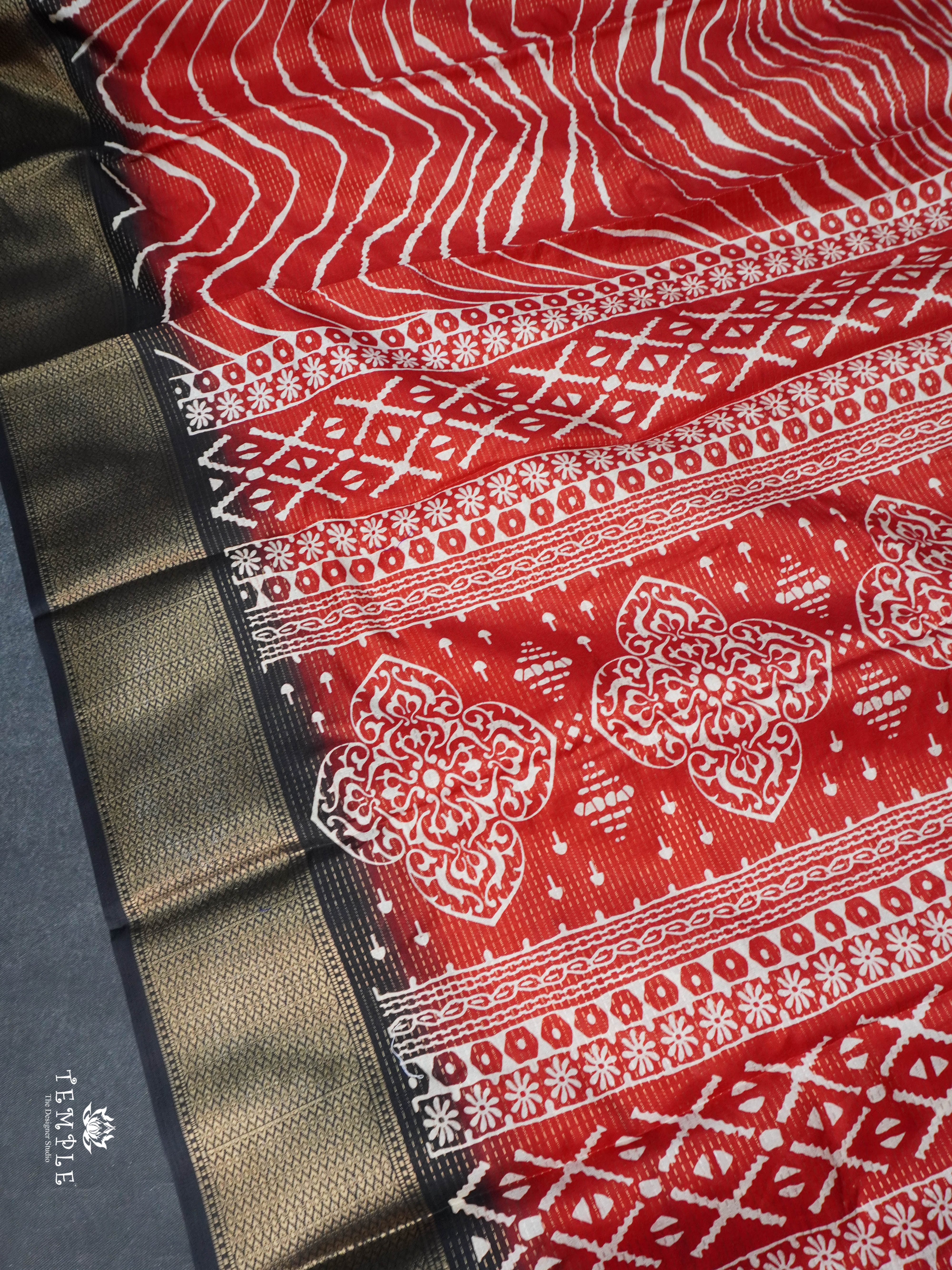 Printed Vaira Oosi Dola Saree | TTDS1821