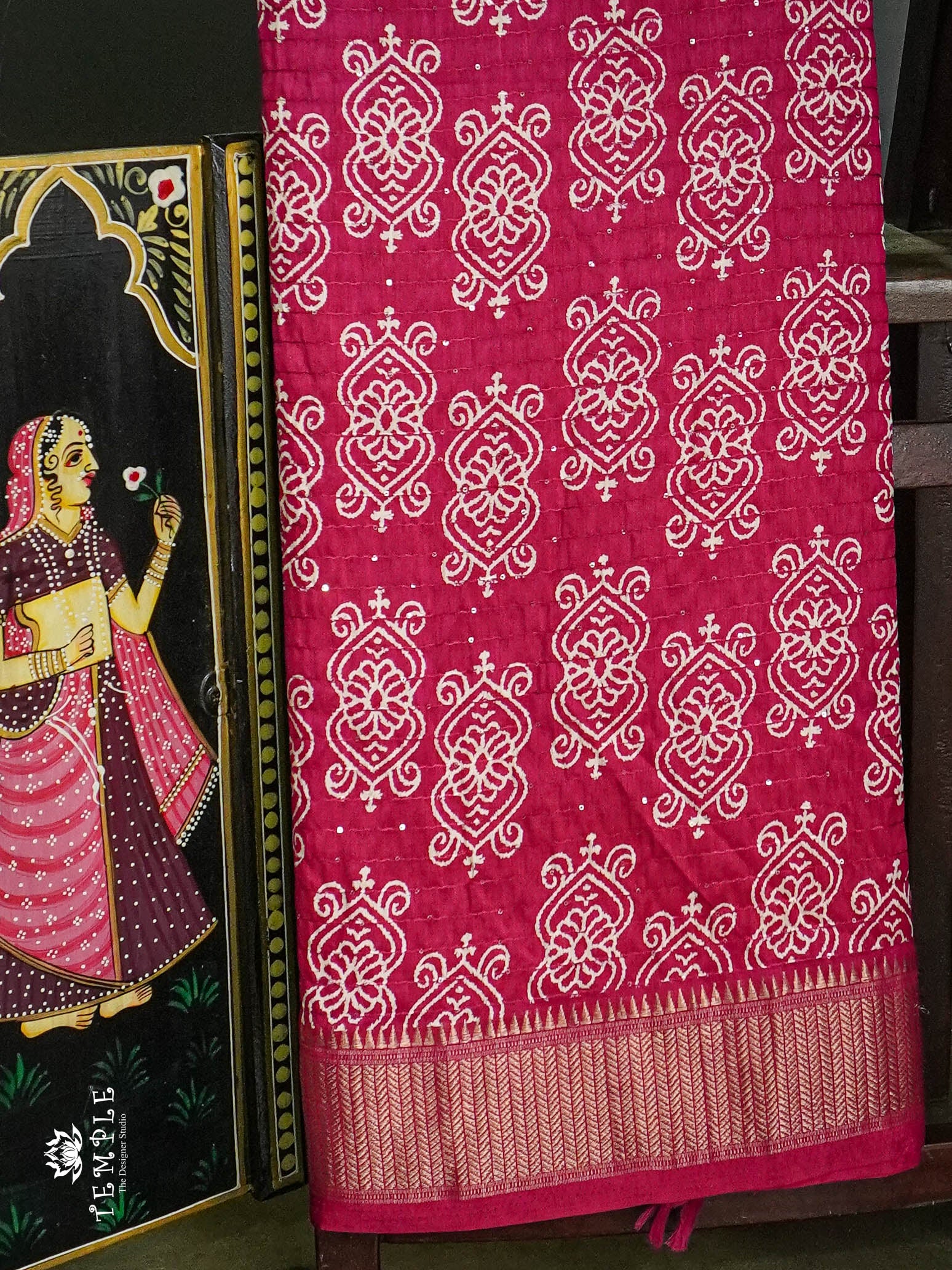 Art Silk Saree with ( Sequins design  )  |  TTDS654