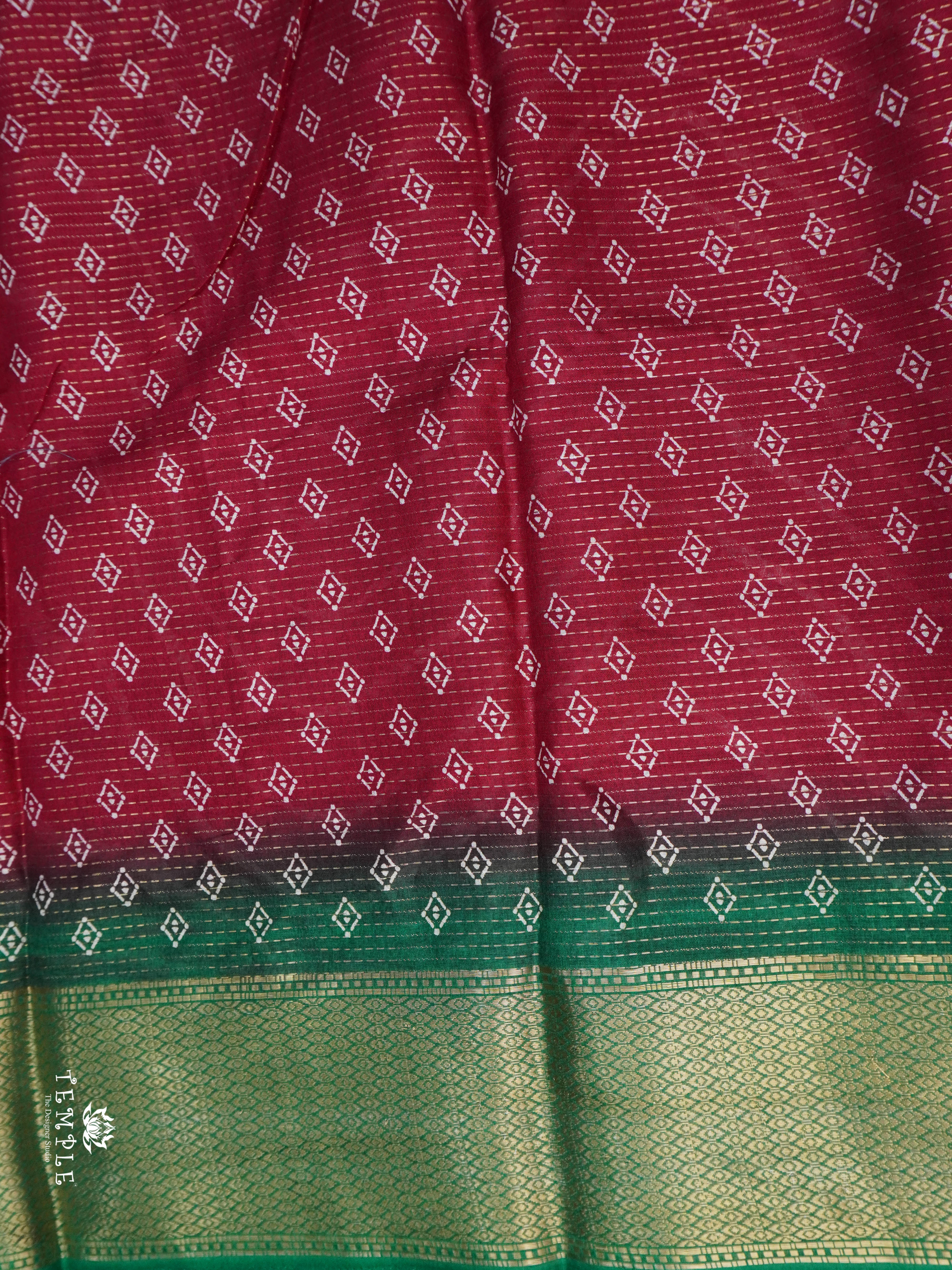 Printed Vaira Oosi Dola Saree | TTDS1821