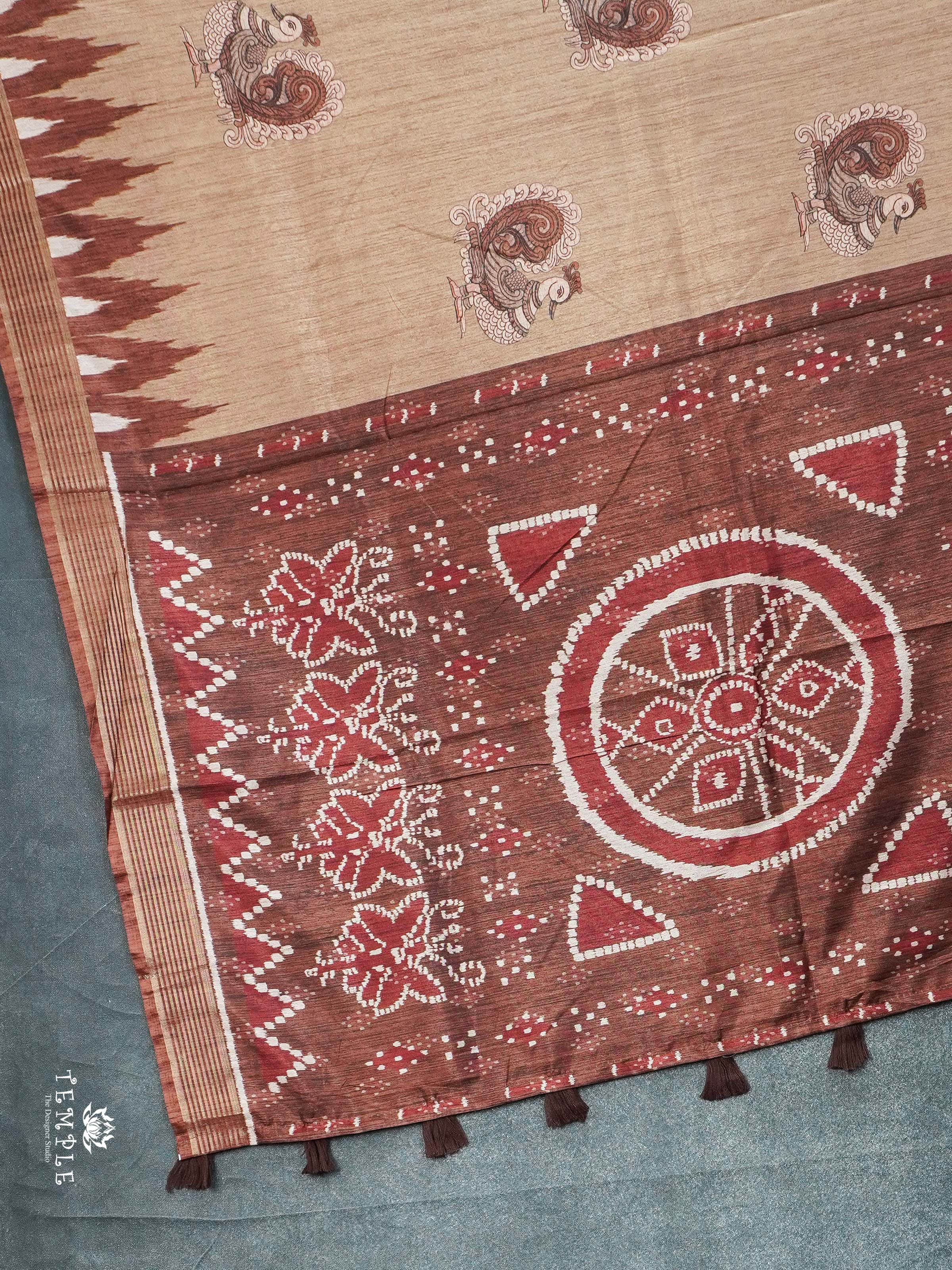Matka Silk Saree with Peacock prints | TTDS2219
