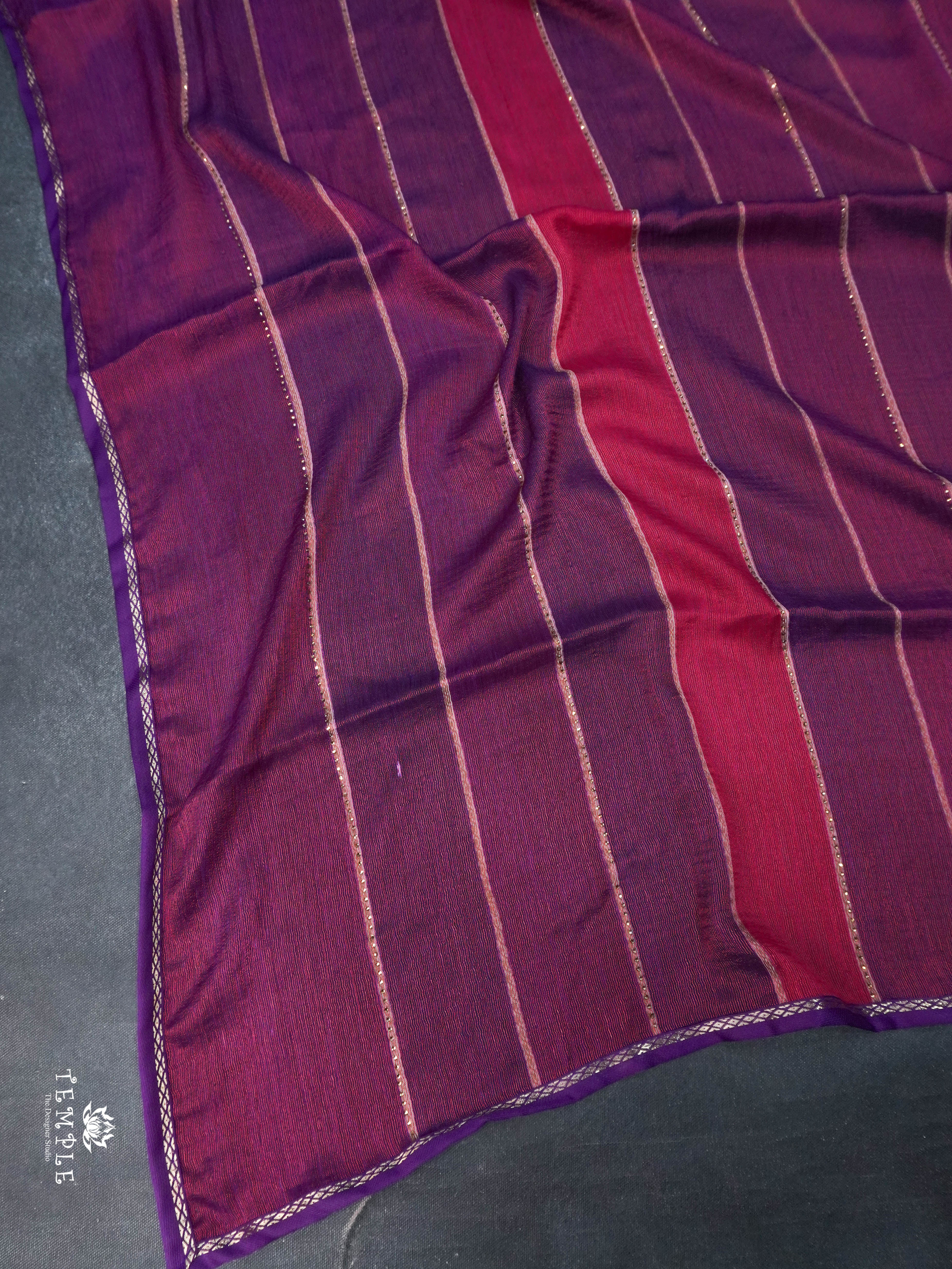 Multi Colour Georgette Saree (Wine Shade) | TTDS1786 | PRE BOOKING