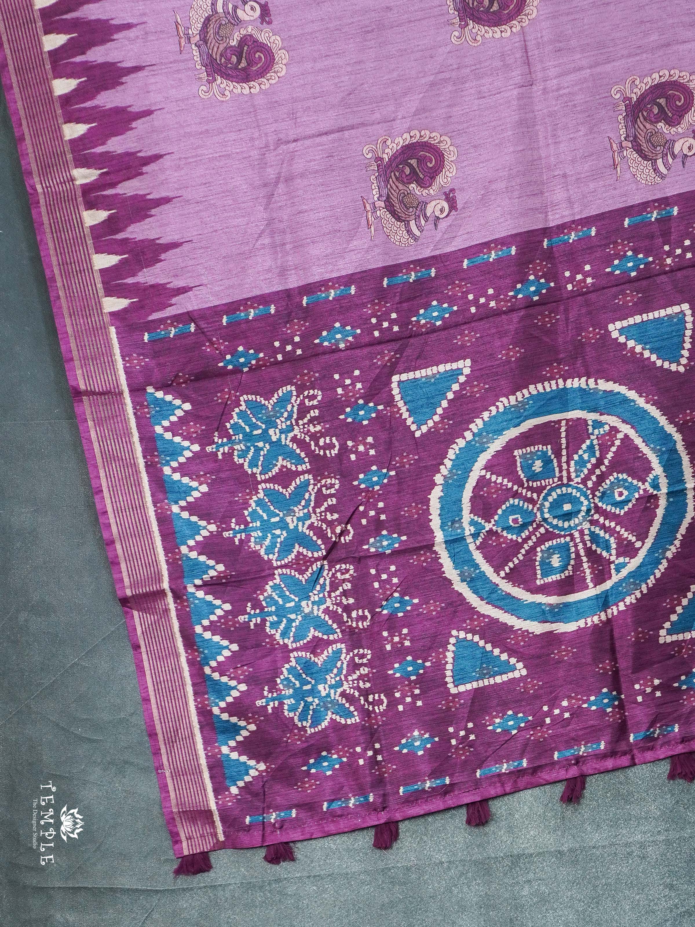 Matka Silk Saree with Peacock prints | TTDS2219