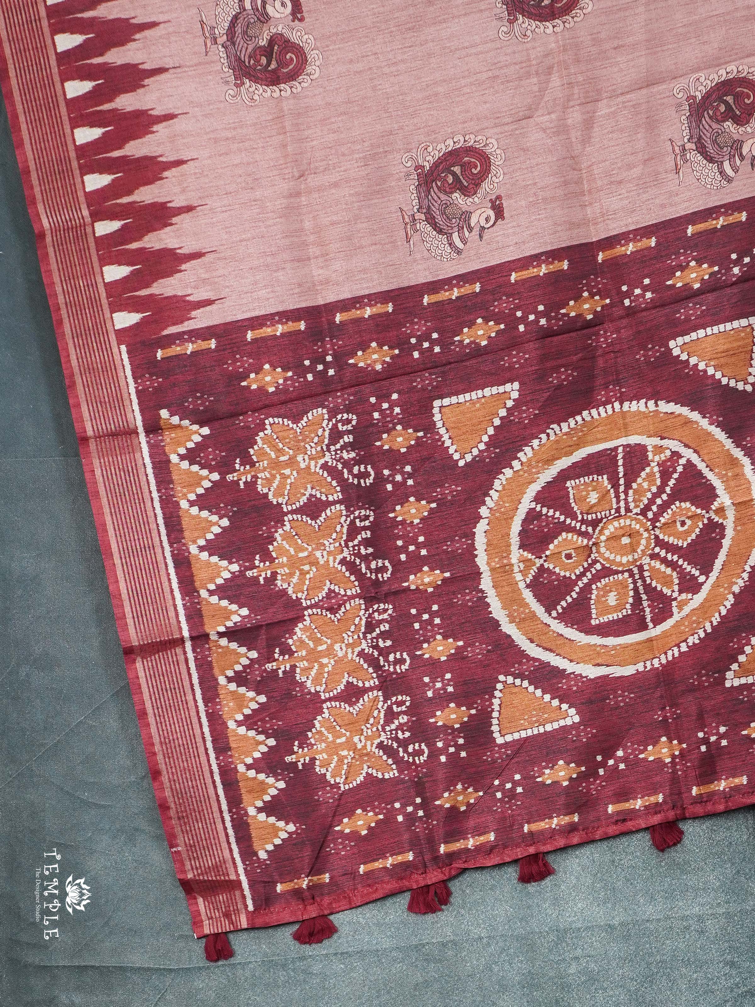 Matka Silk Saree with Peacock prints | TTDS2219