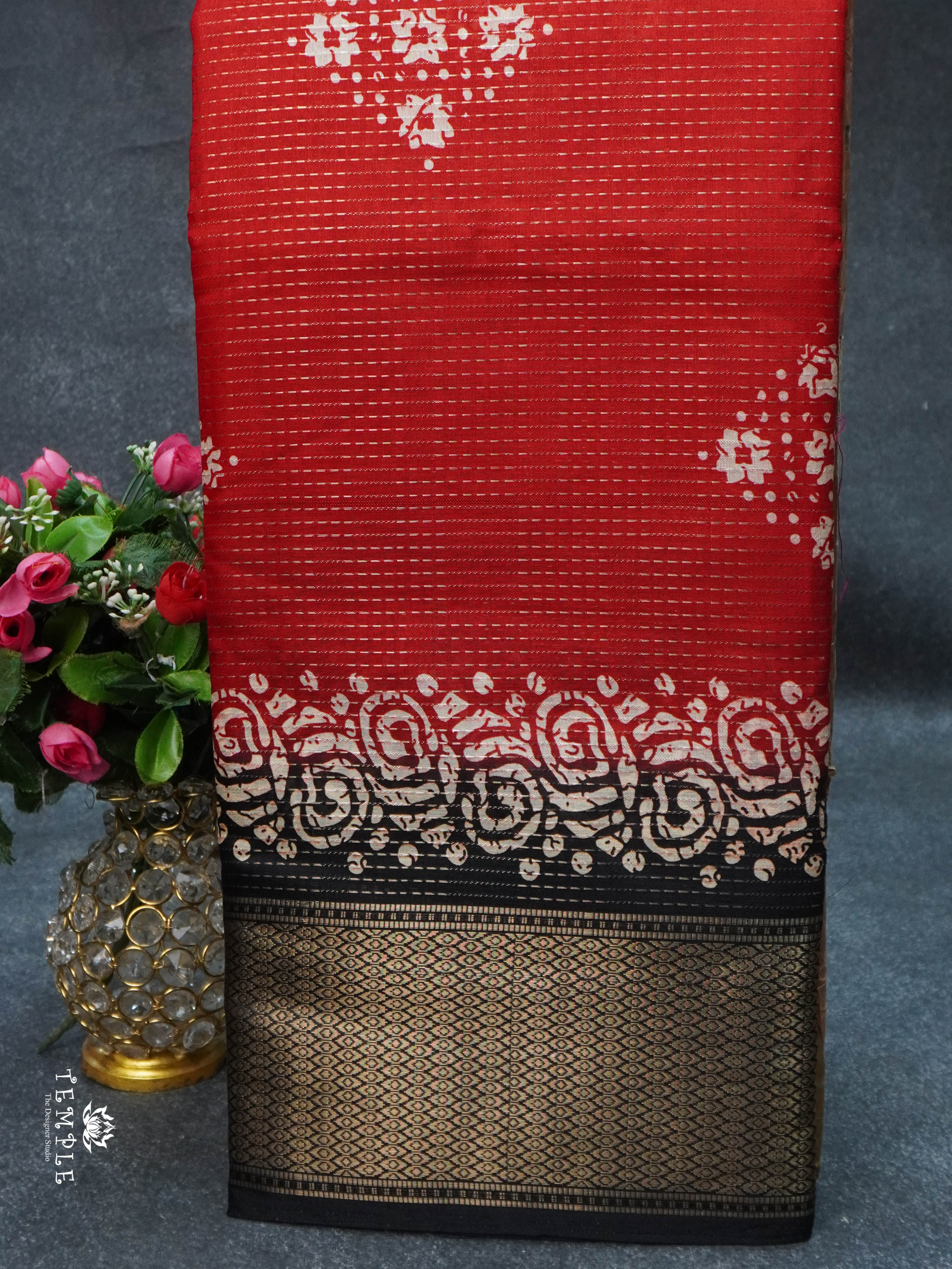 Printed Vaira Oosi Dola Saree | TTDS1822