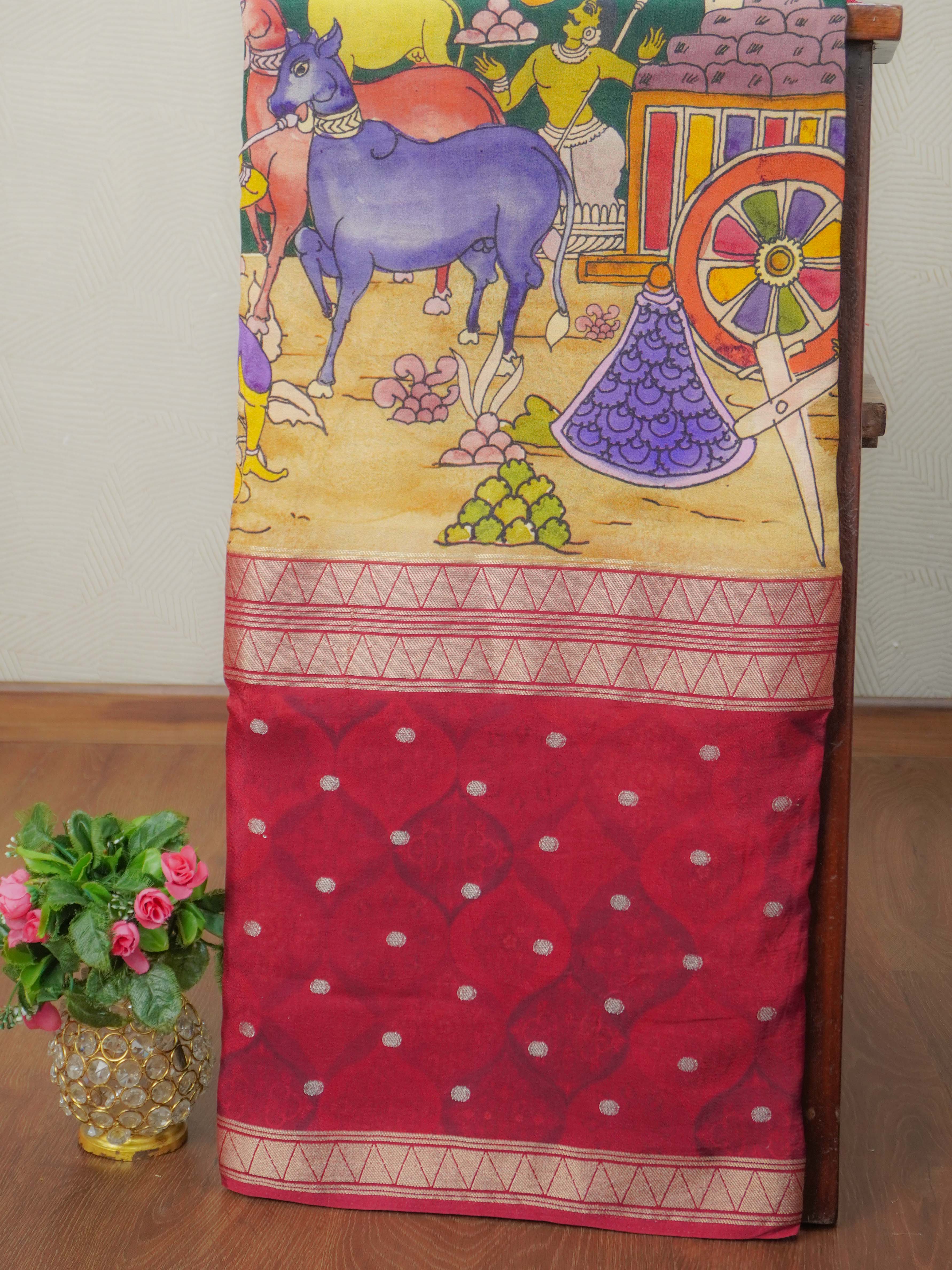 Premium Viscose Georgette Saree | TTDS2707