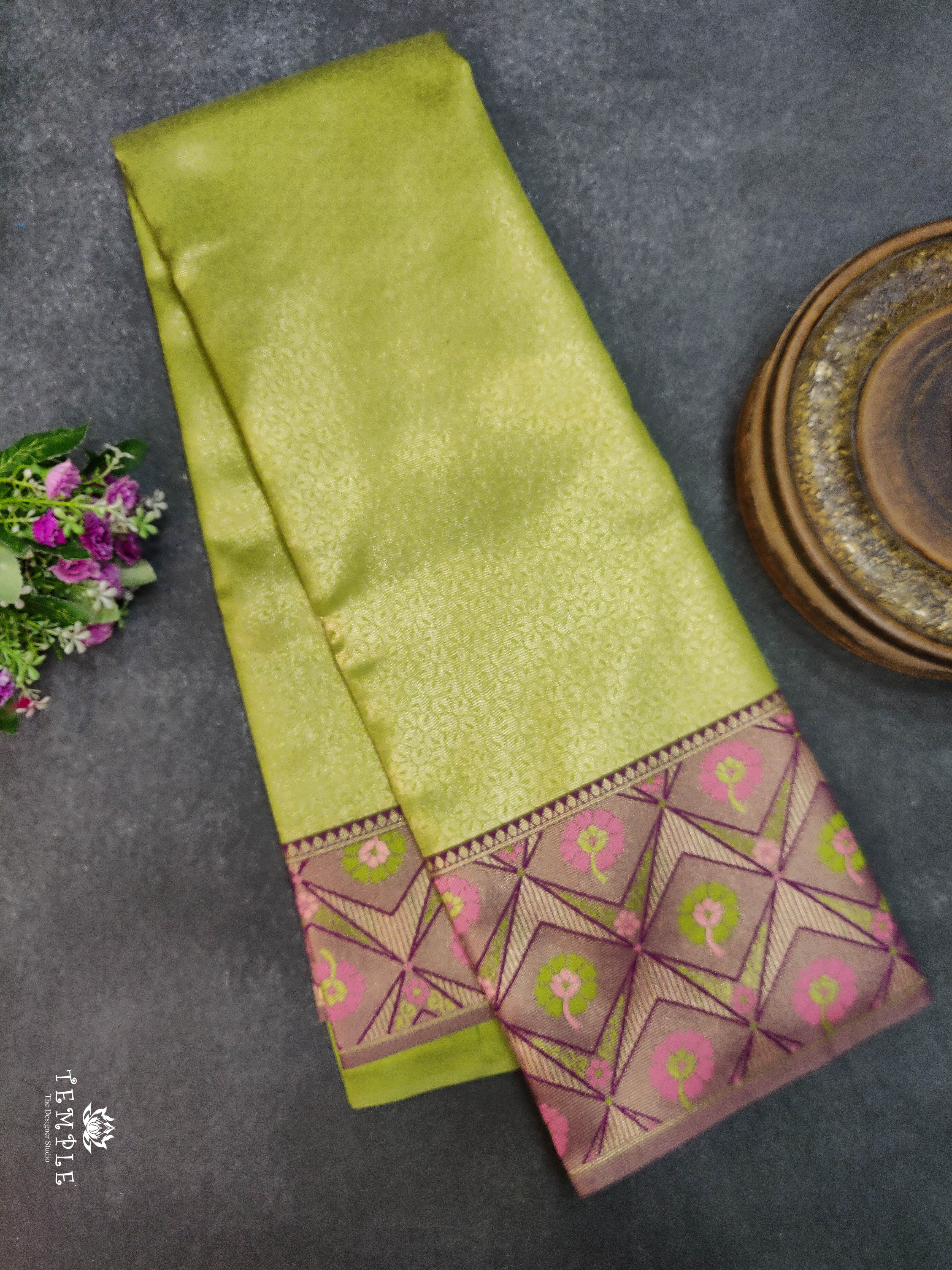 Semi Kanchi Brocade Silk Saree | TTDS1552 | Merry Deals