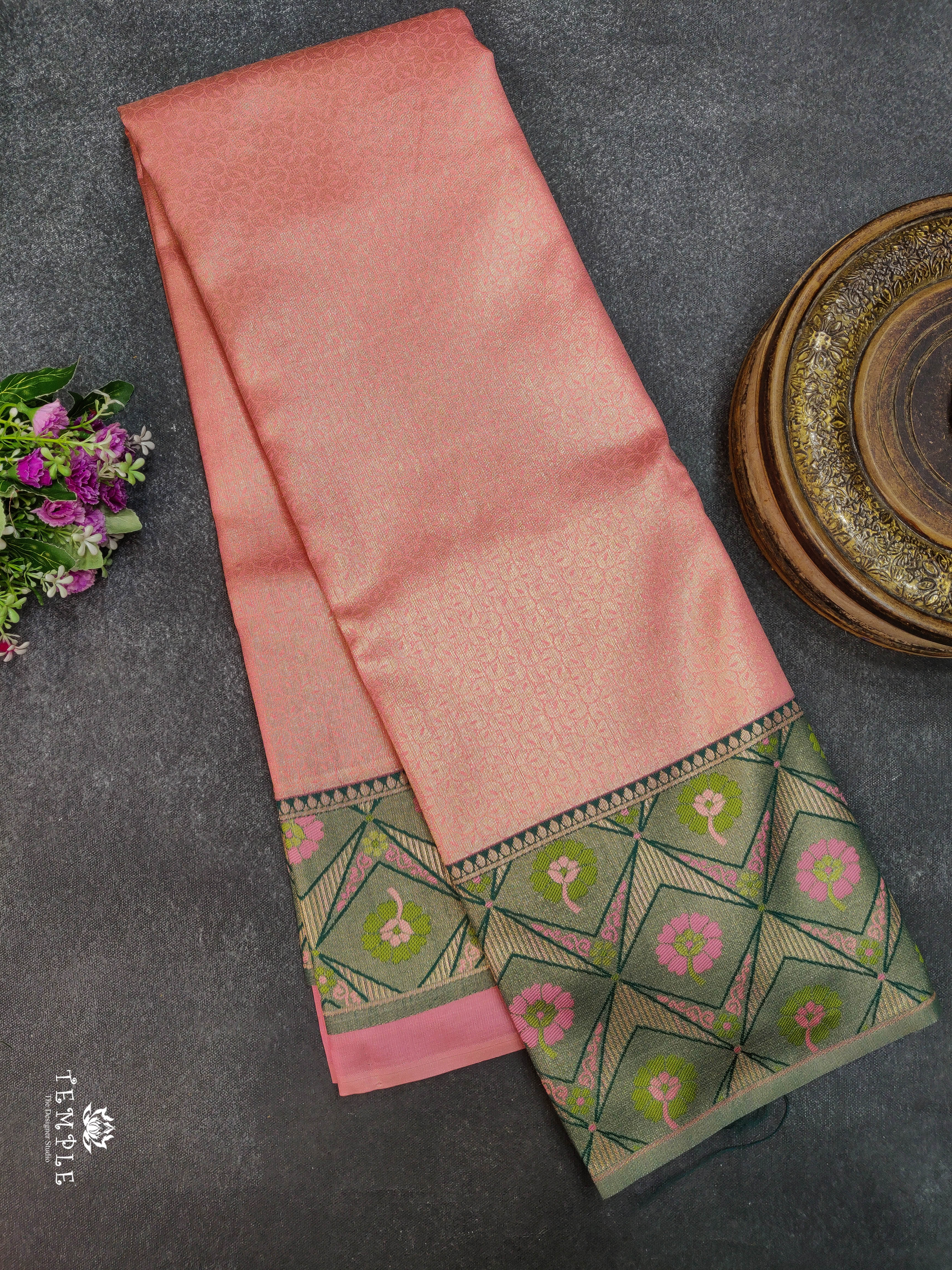 Semi Kanchi Brocade Silk Saree | TTDS1552 | Merry Deals