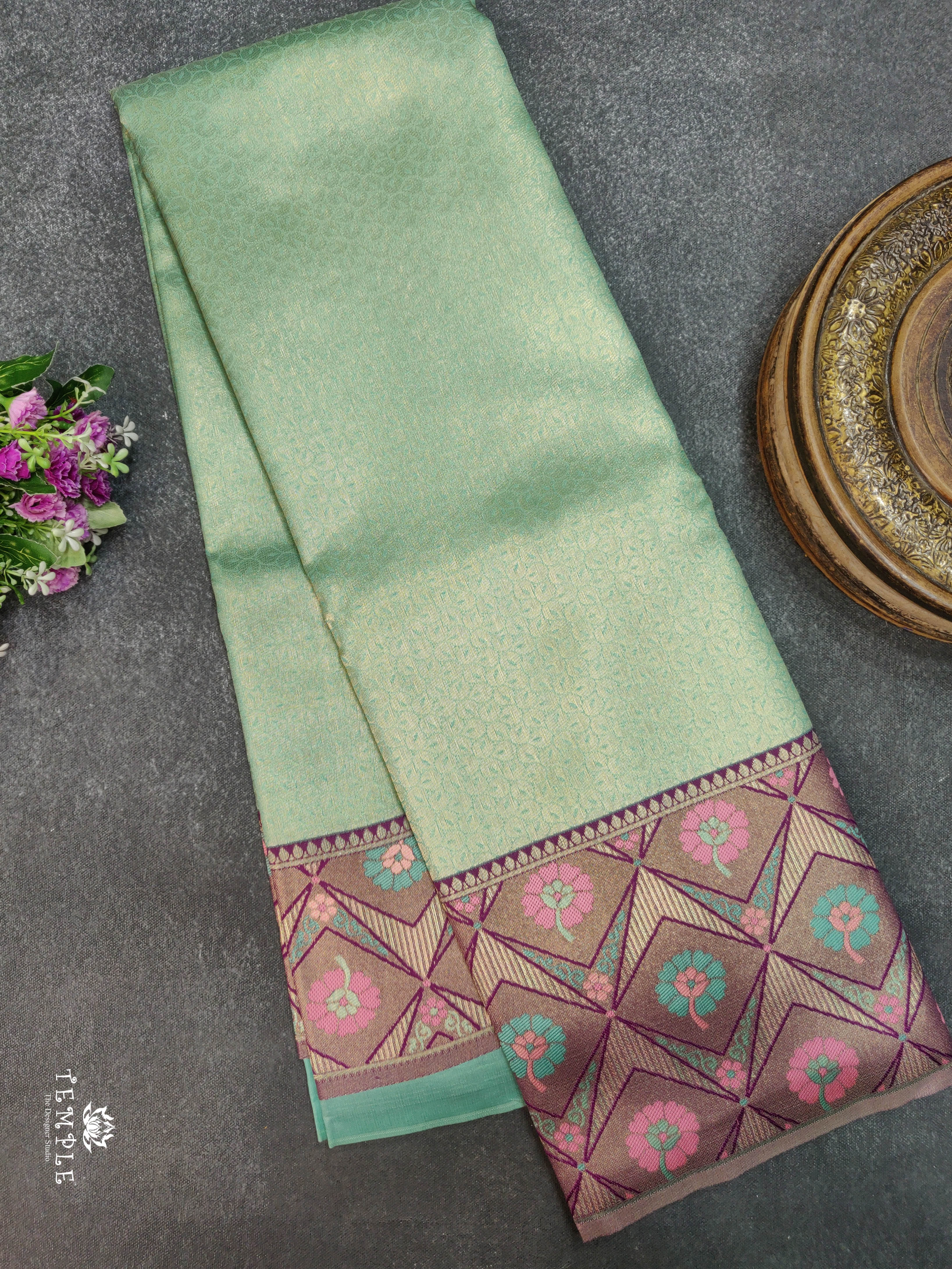 Semi Kanchi Brocade Silk Saree | TTDS1552 | Merry Deals