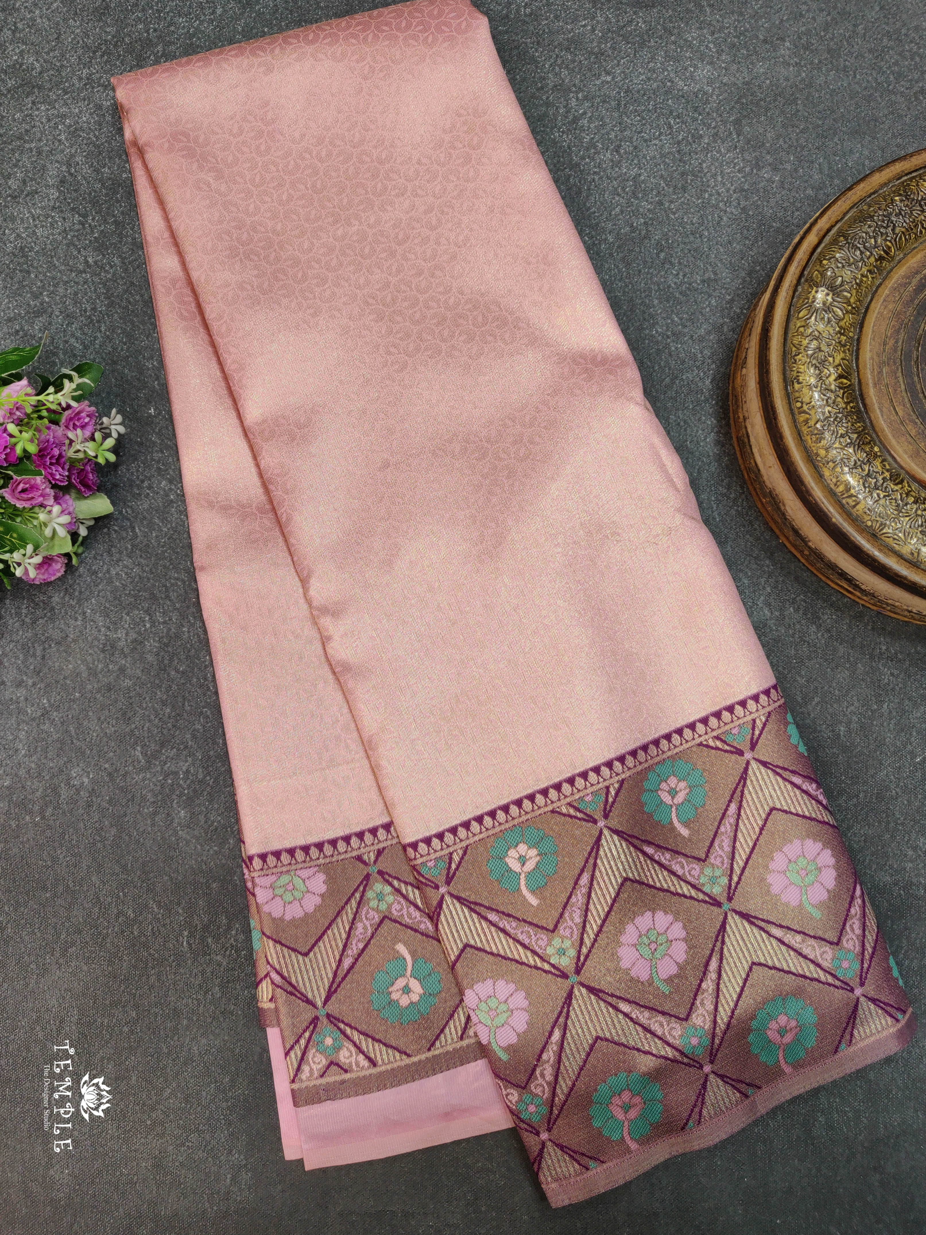 Semi Kanchi Brocade Silk Saree | TTDS1552 | Merry Deals