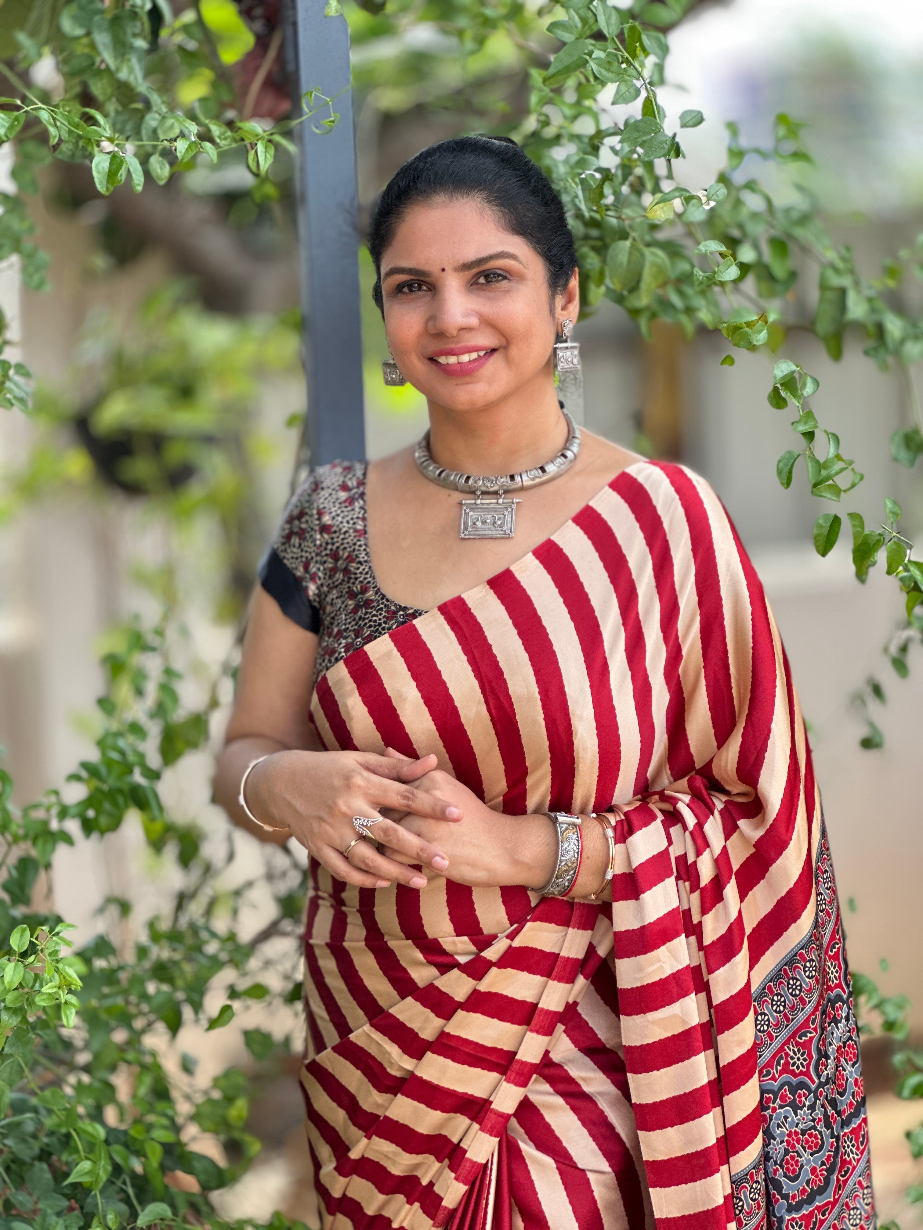 Gaji Silk Saree(Red) | TTDS2039