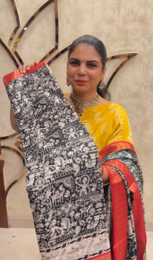 Printed Dola Silk Saree | TTDS2436