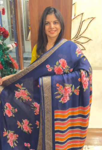 Printed Binny Silk Saree | TTDS2743