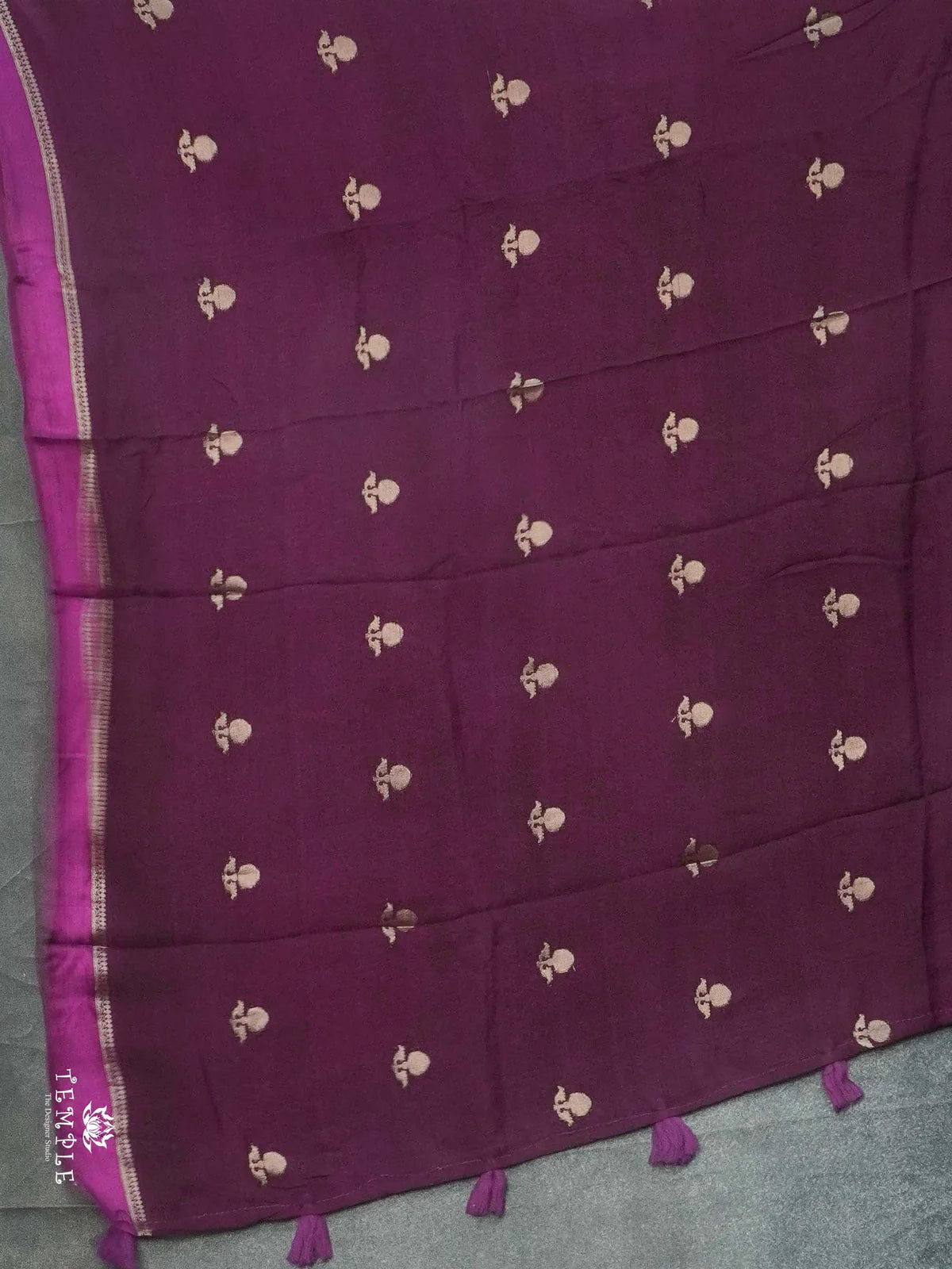 Linen Viscose Saree(wine) | TTDS2225