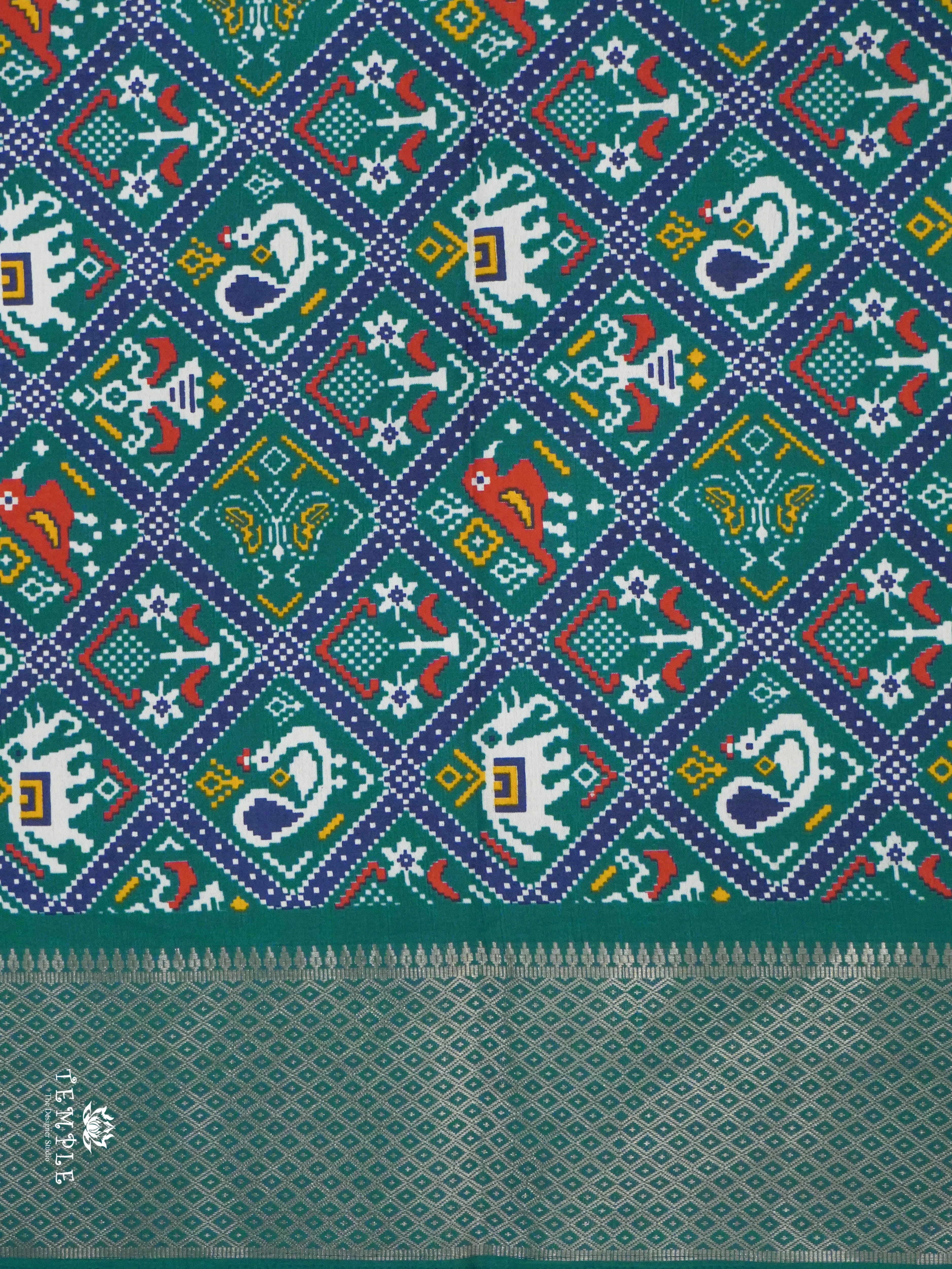 Dola Silk Saree With Temple Border | TTDS1496