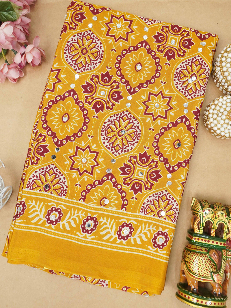 Modal Silk Saree With Mirror Work | TTDS3164