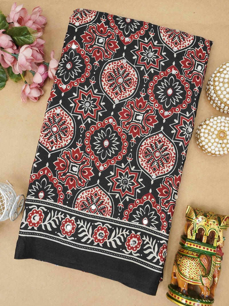 Modal Silk Saree With Mirror Work | TTDS3164