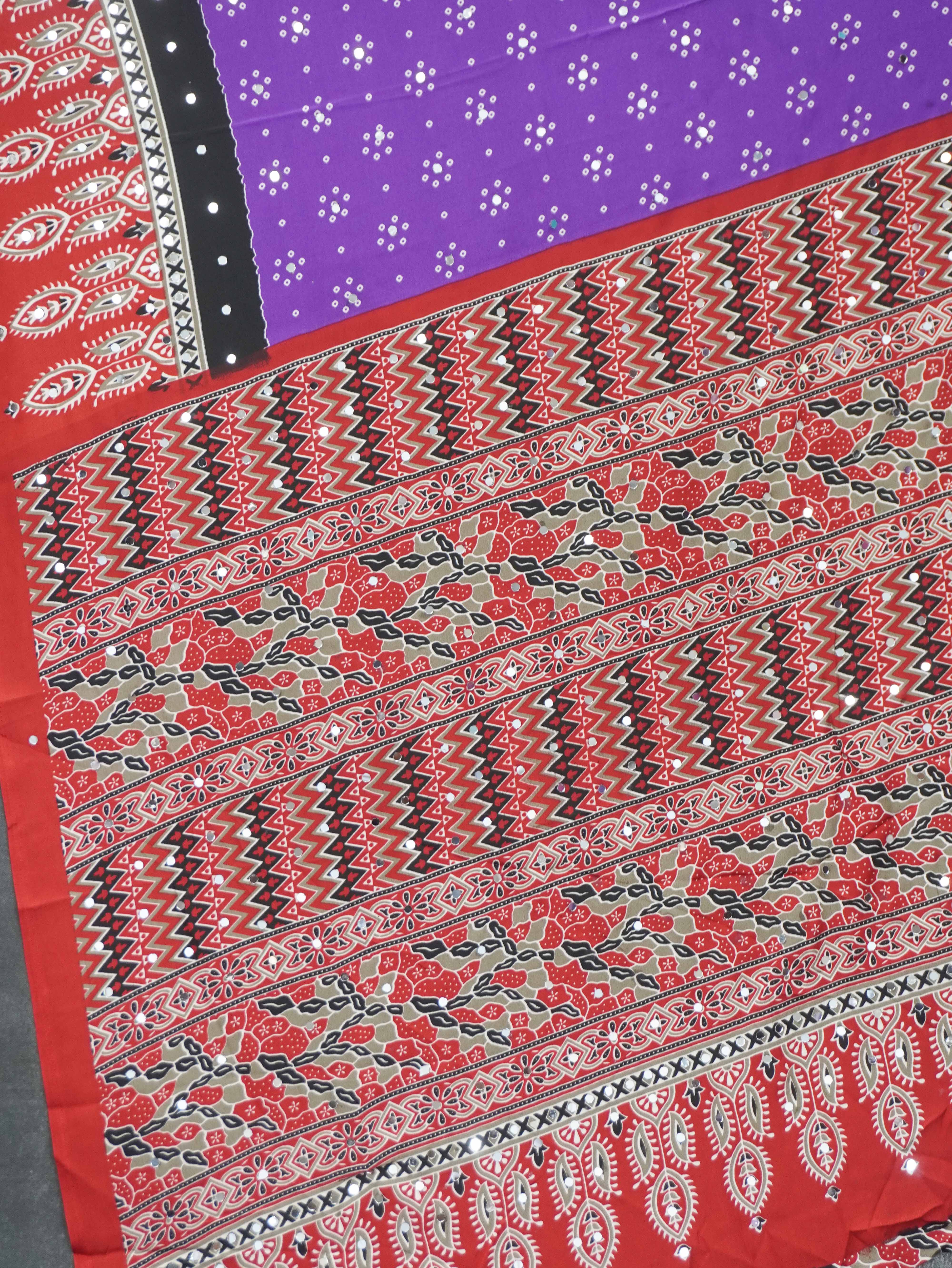 Ajrakh Printed Modal Silk Saree | TTDS3166