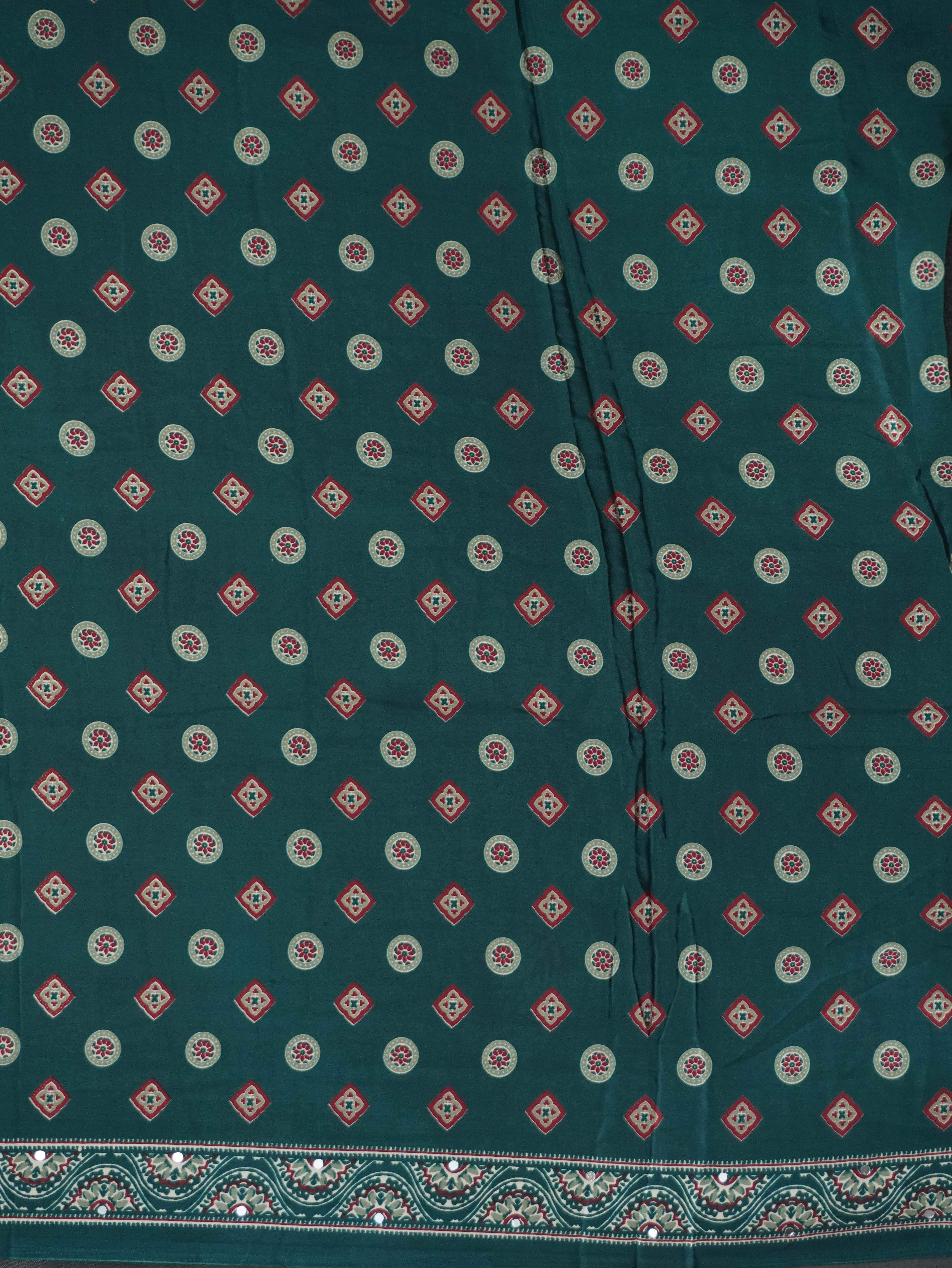 Ajrakh Printed Modal Silk Saree | TTDS3165