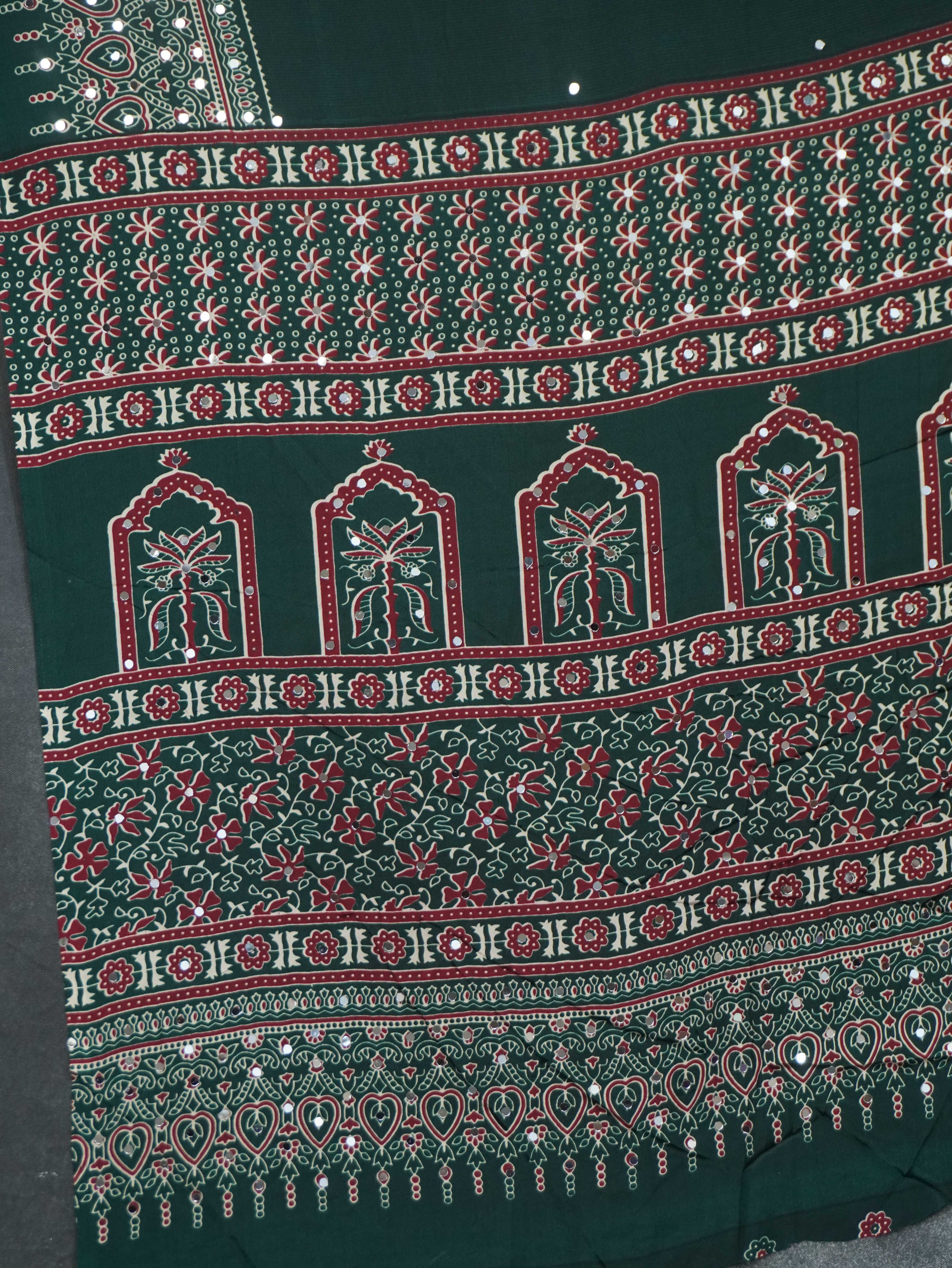 Ajrakh Printed Modal Silk Saree | TTDS3167