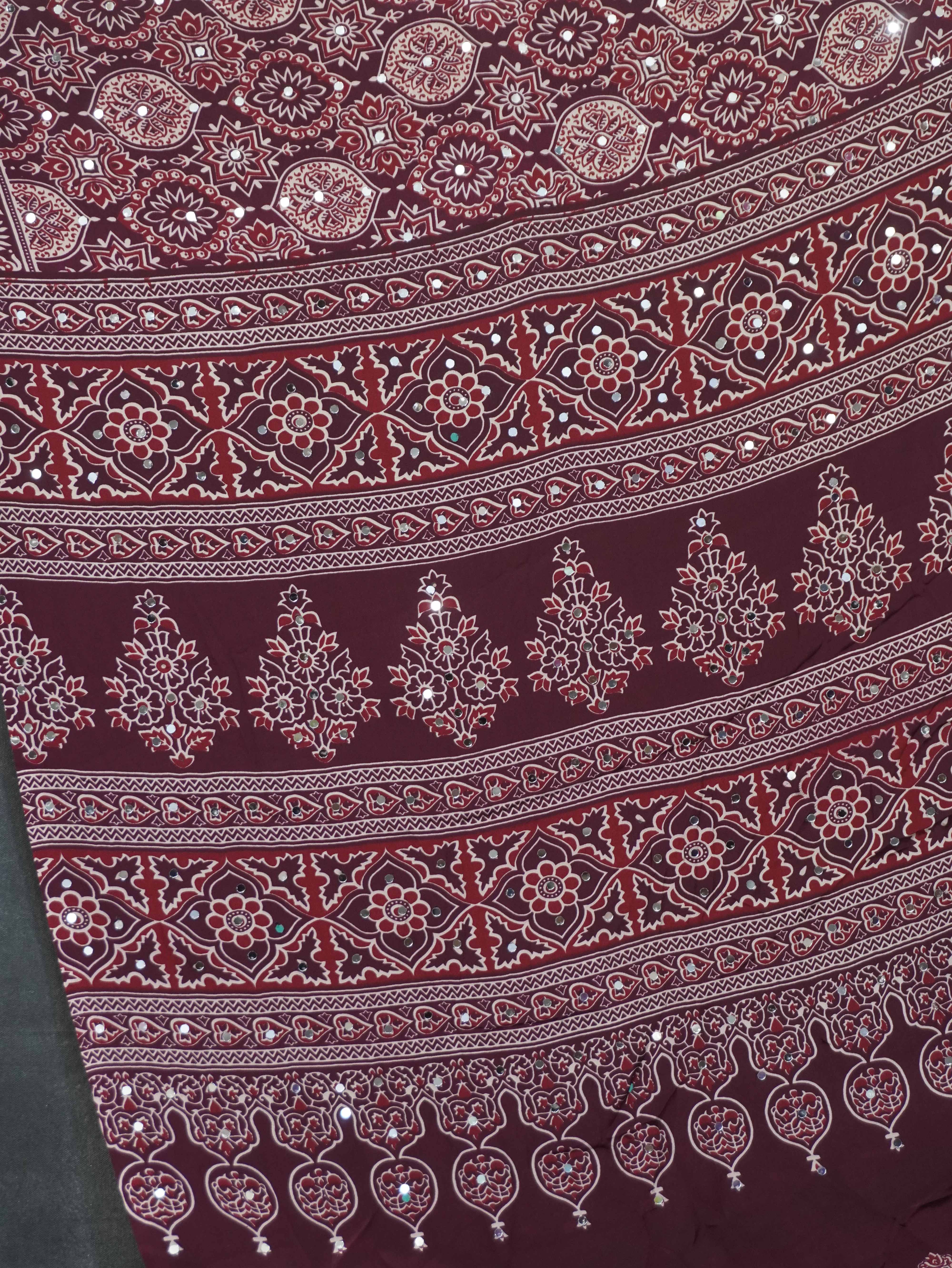 Modal Silk Saree With Mirror Work | TTDS3164
