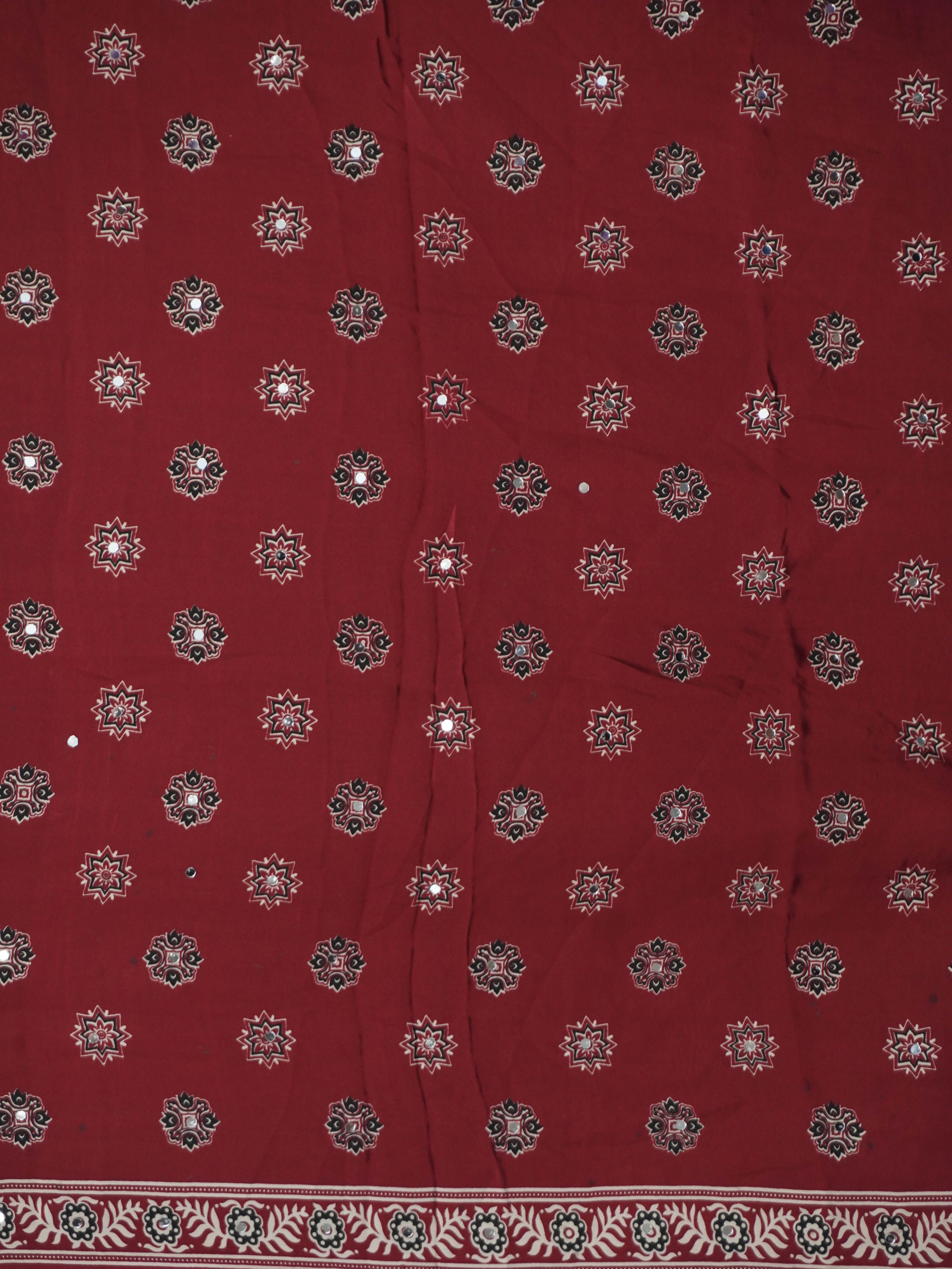Modal Silk Saree With Mirror Work | TTDS3164