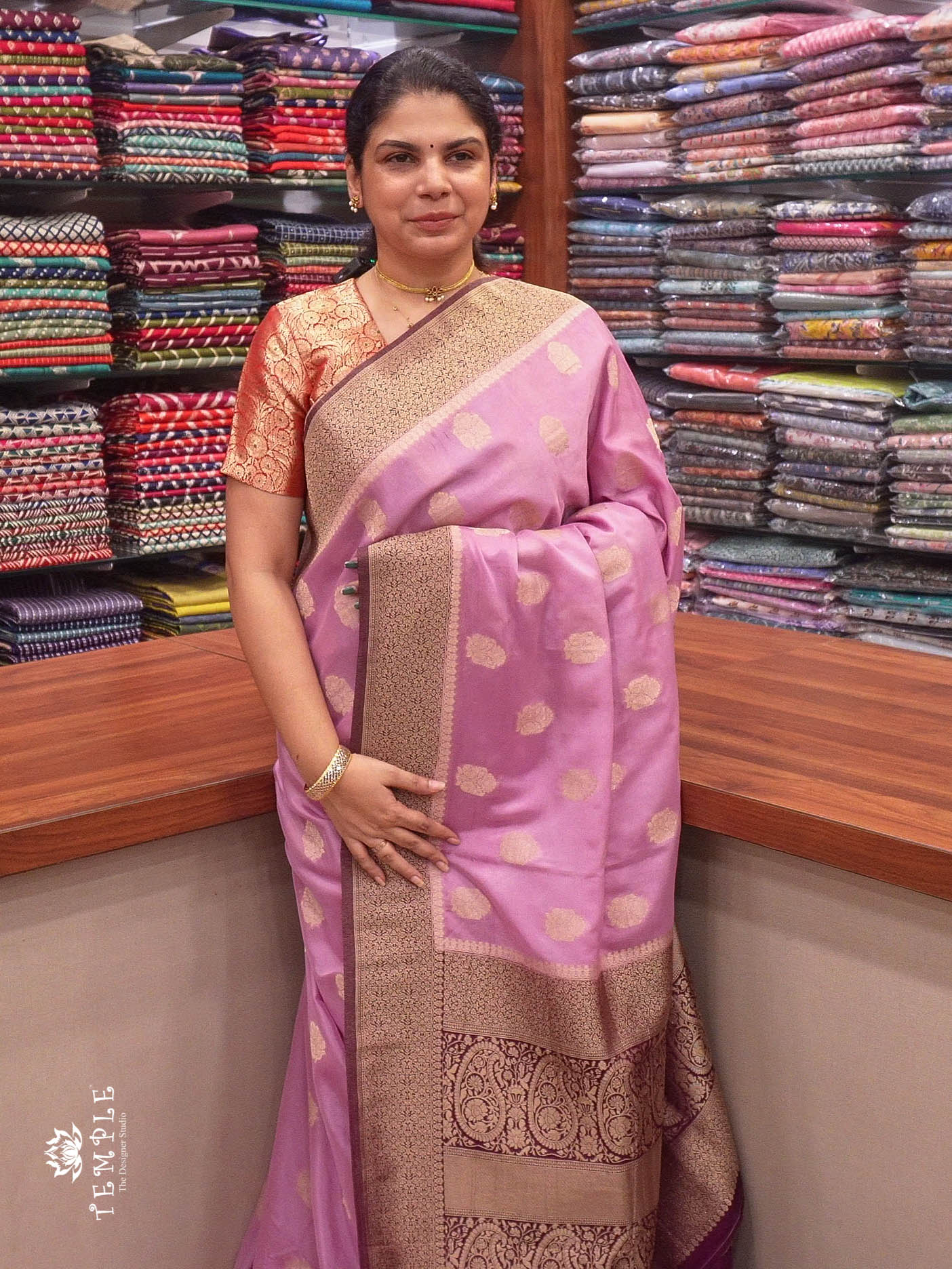 Banarasi Georgette Saree ( Pink) | TTDS862