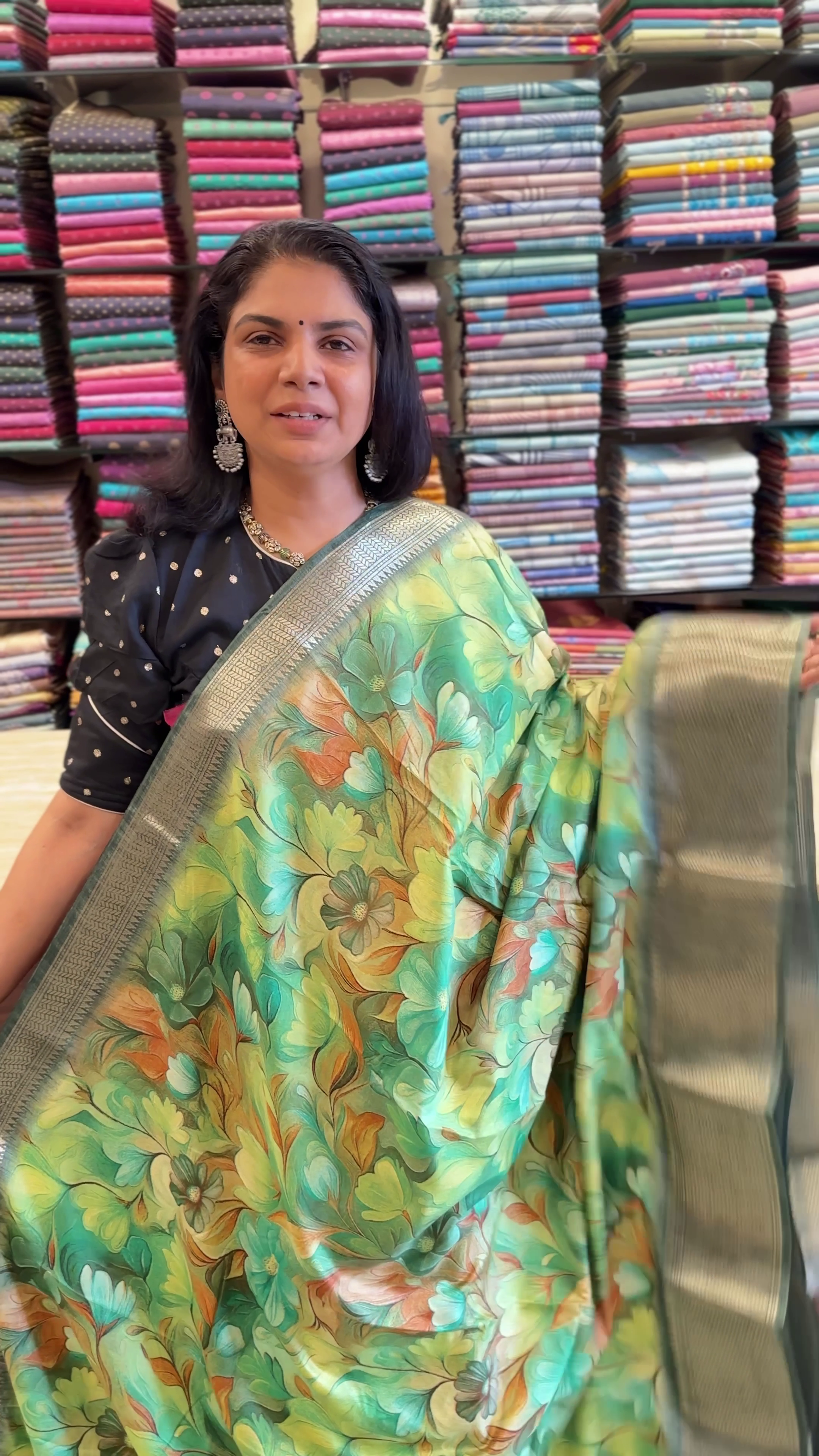 Floral Printed Binny Saree | TTDS2345