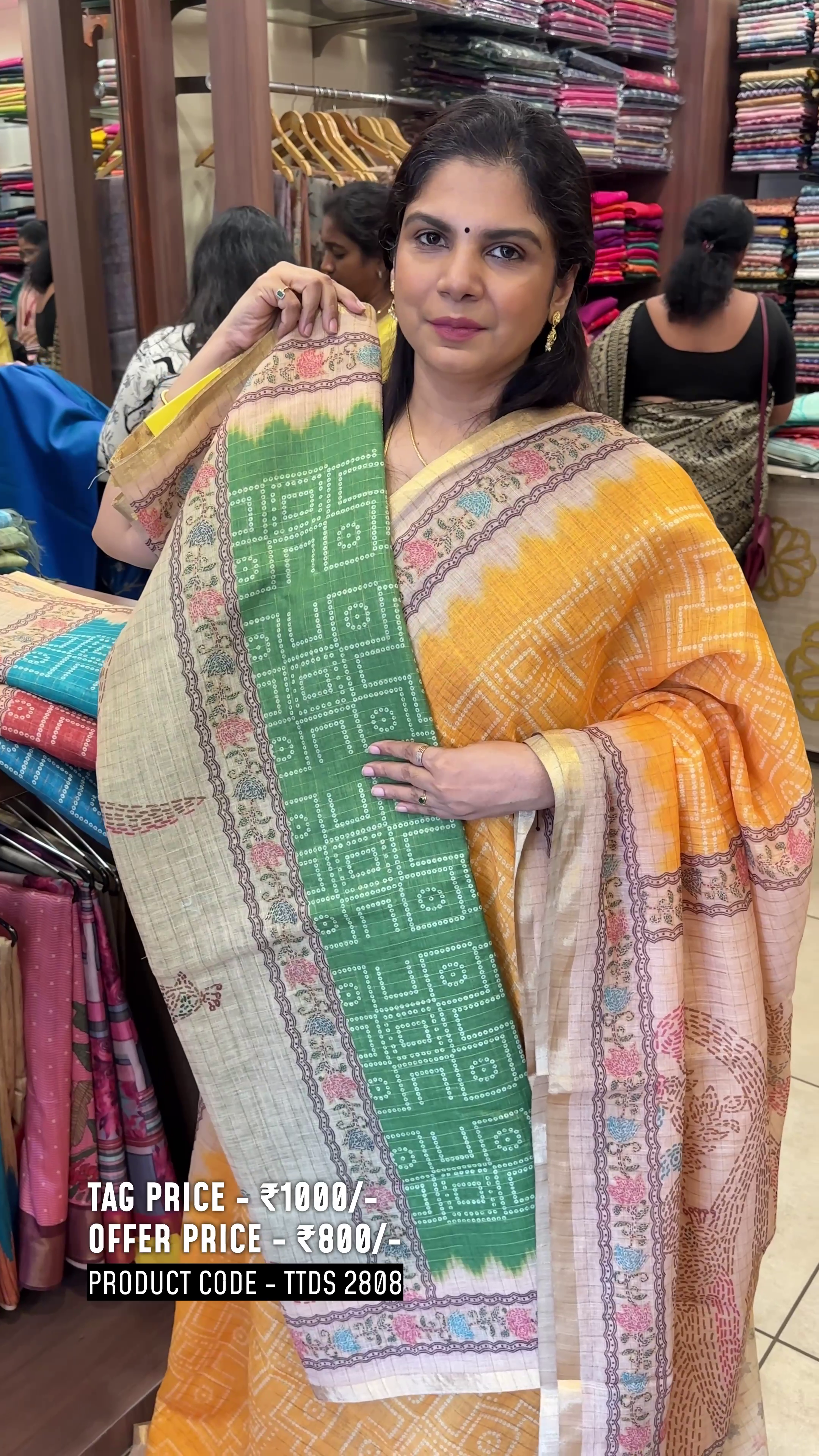 Linen Cotton Saree | TTDS2808