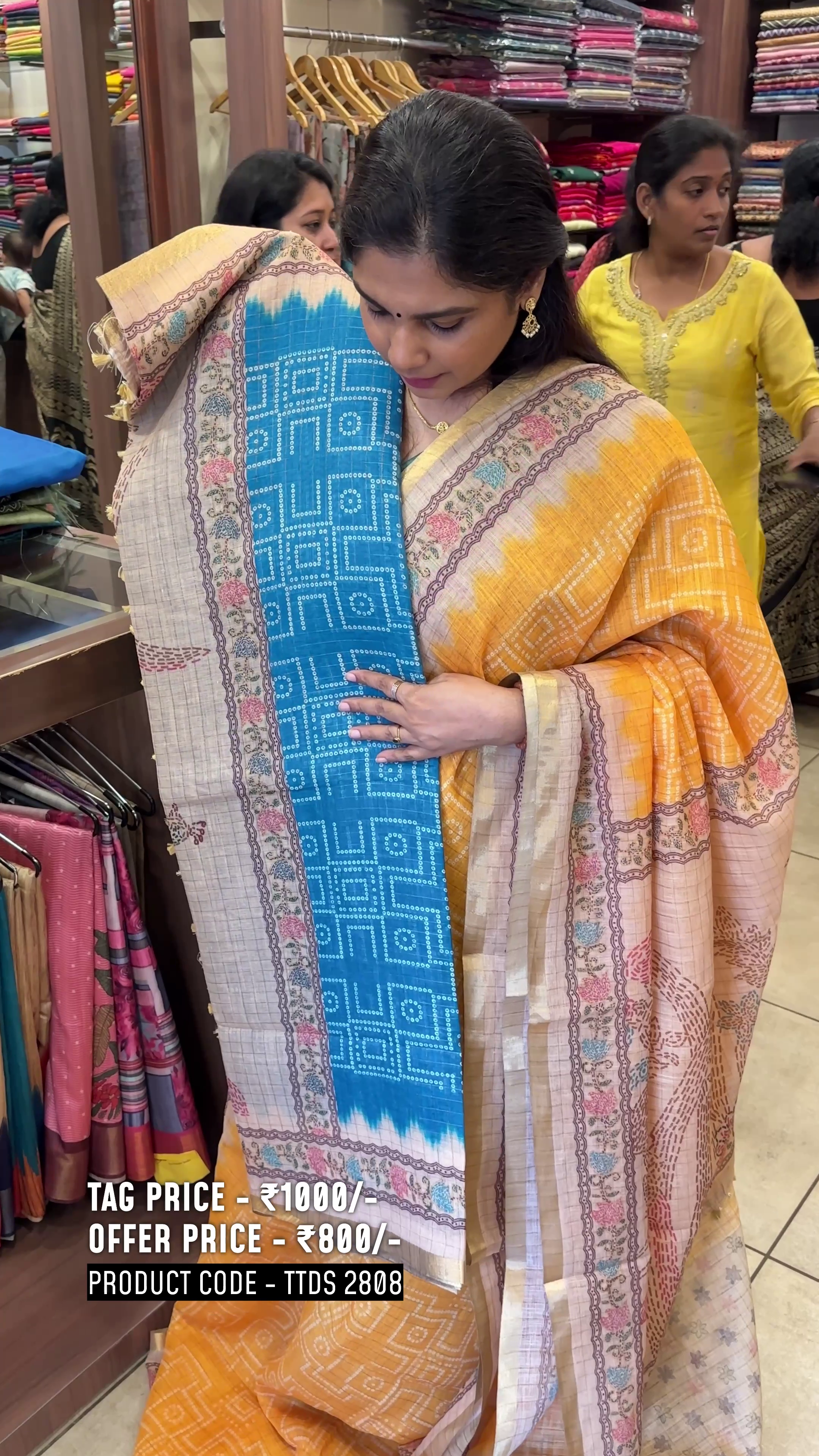 Linen Cotton Saree | TTDS2808.