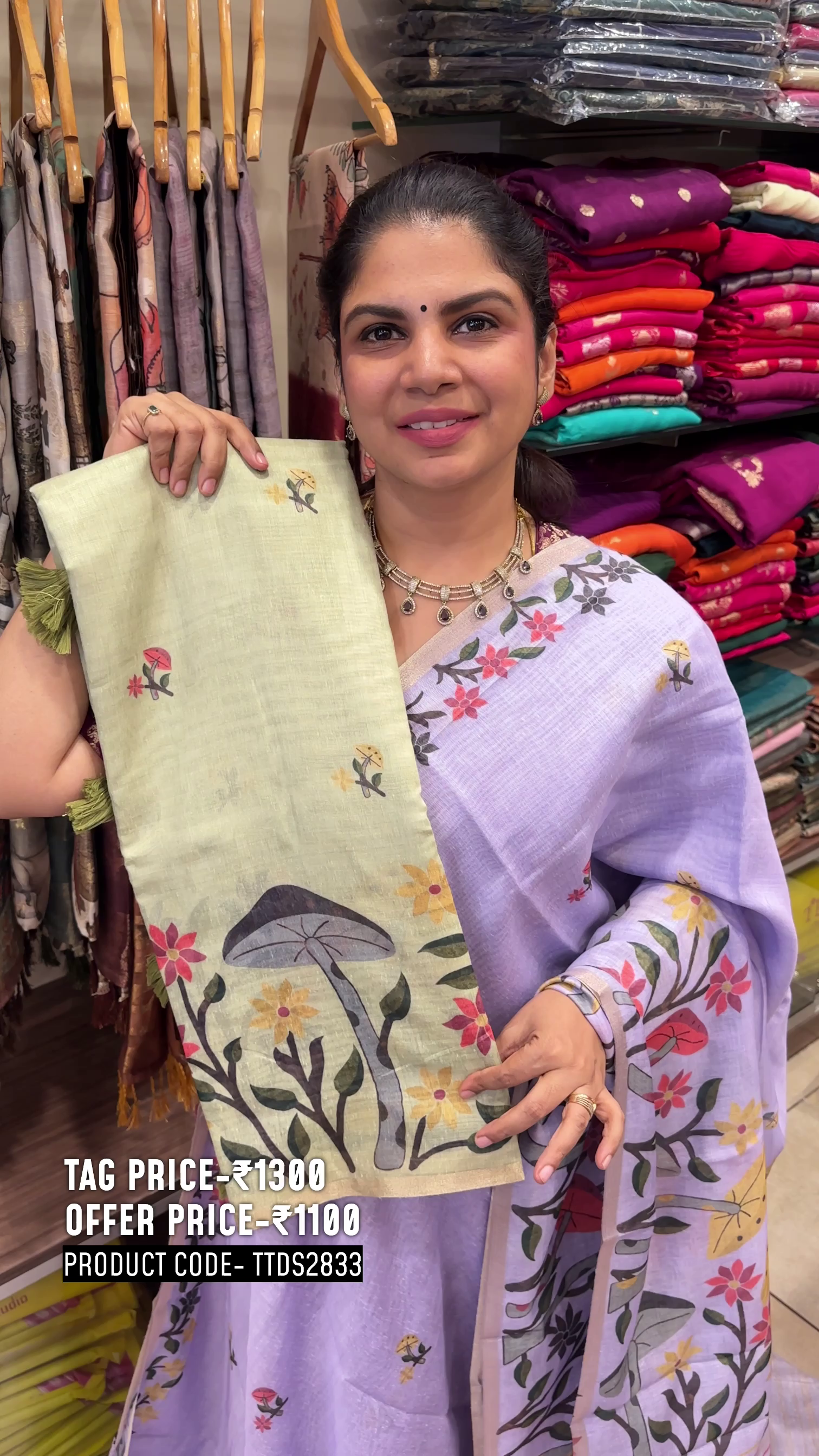 Chanderi Cotton Saree | TTDS2836