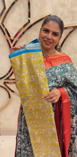 Printed Dola Silk Saree | TTDS2436